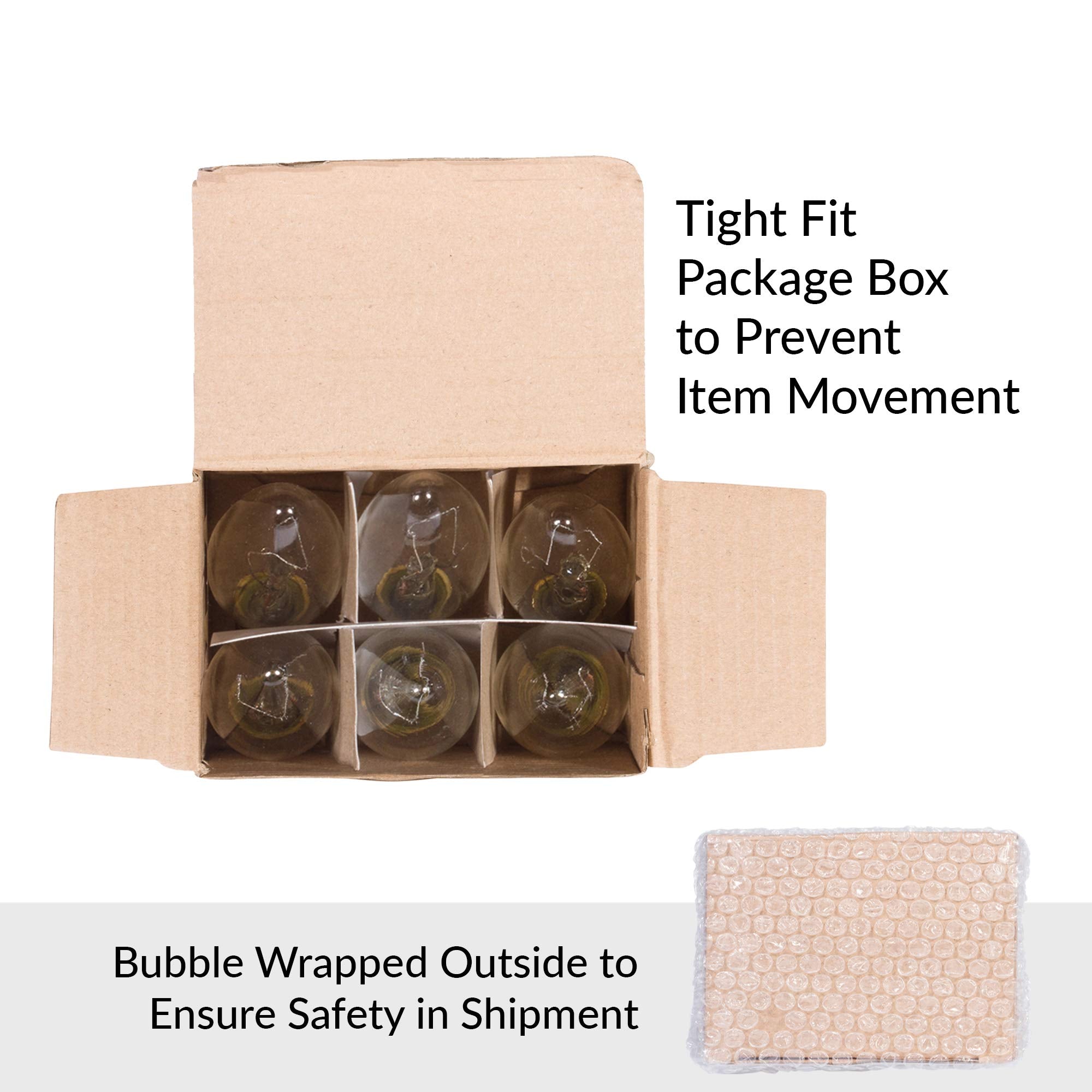 Simba Lighting C7 15W Replacement Bulb (6 Pack) For Himalayan Salt Rock And Basket, Plug In Aromatic Wax Warmer, Night Light, Clear Candle Shape, 120V, E12 Candelabra Base, Dimmable, 2700K Warm White