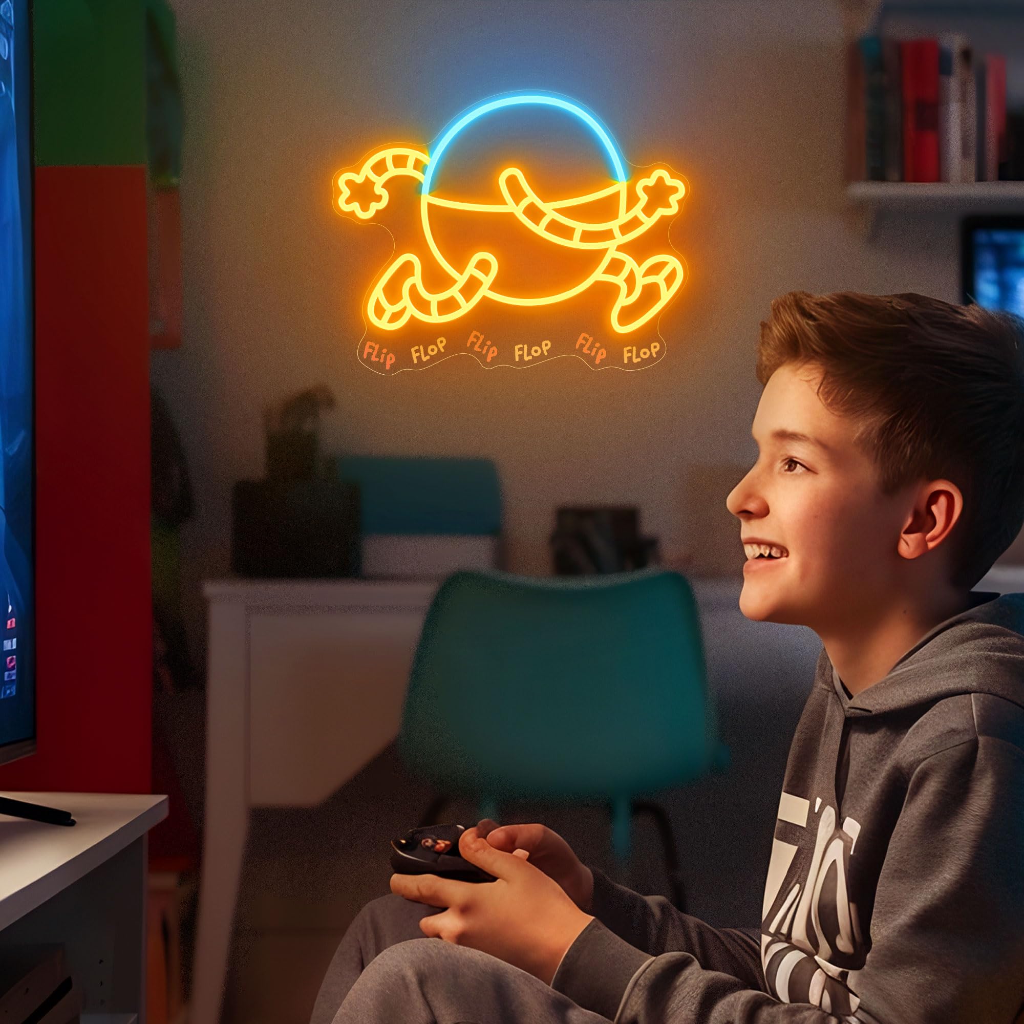 WMAT Dog Man LED Wall Sign, 80-HD Neon Light, Medium Polycarbonate Decor for Kids' Room, Game Room, Perfect Gift