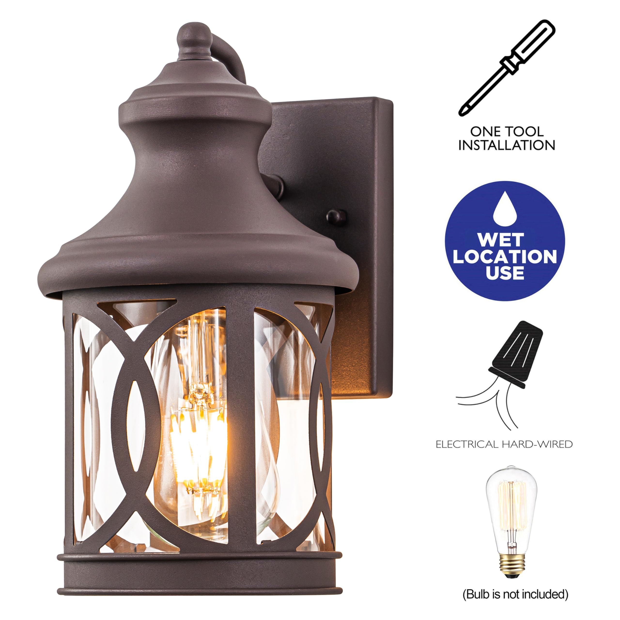 Laplusbelle 2-Pack Porch Lights Outdoor, Bronze Outside Lights For House, Waterproof Exterior Lighting Fixtures, Modern Farmhous