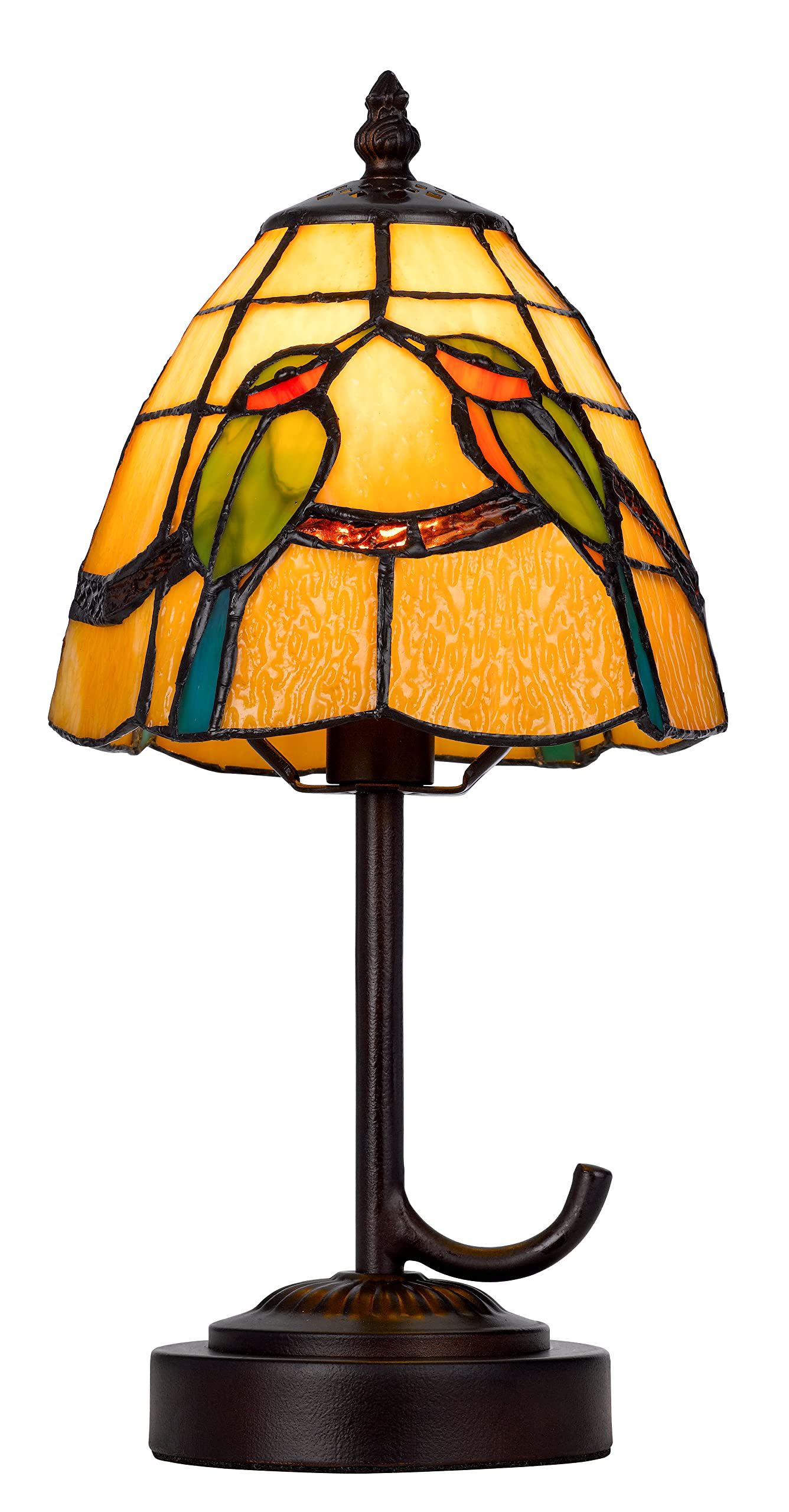 Cal Lighting BO-3119AC Tiffany Accent Lamp, 40W Metal/Resin, Dark Bronze