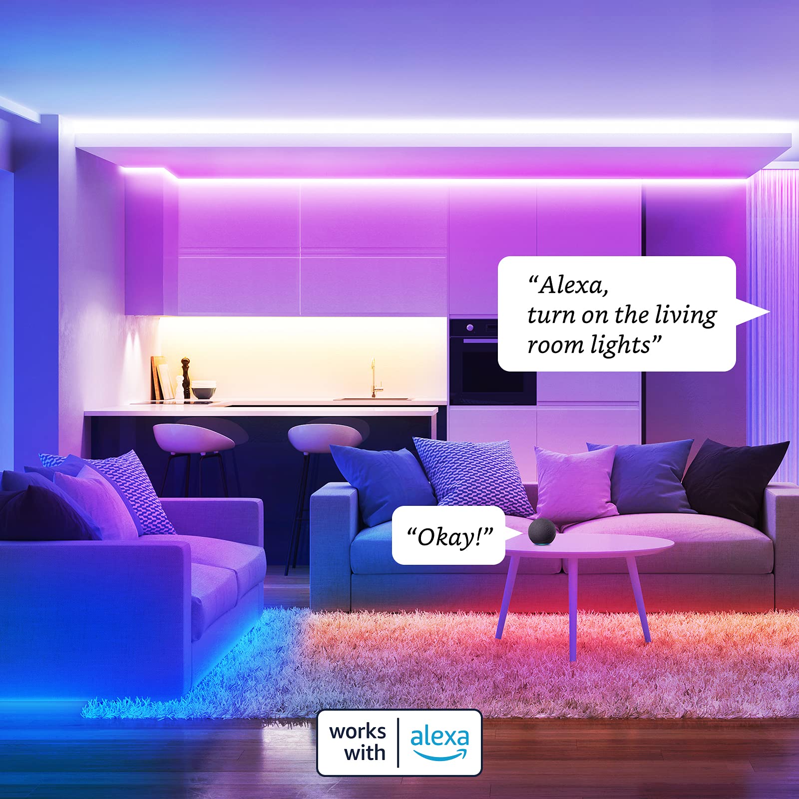 Sengled Smart Bluetooth Mesh Led Multicolor Light Strip, 5M (16.4Ft), Works With Amazon Echo And Alexa, High Brightness With 16