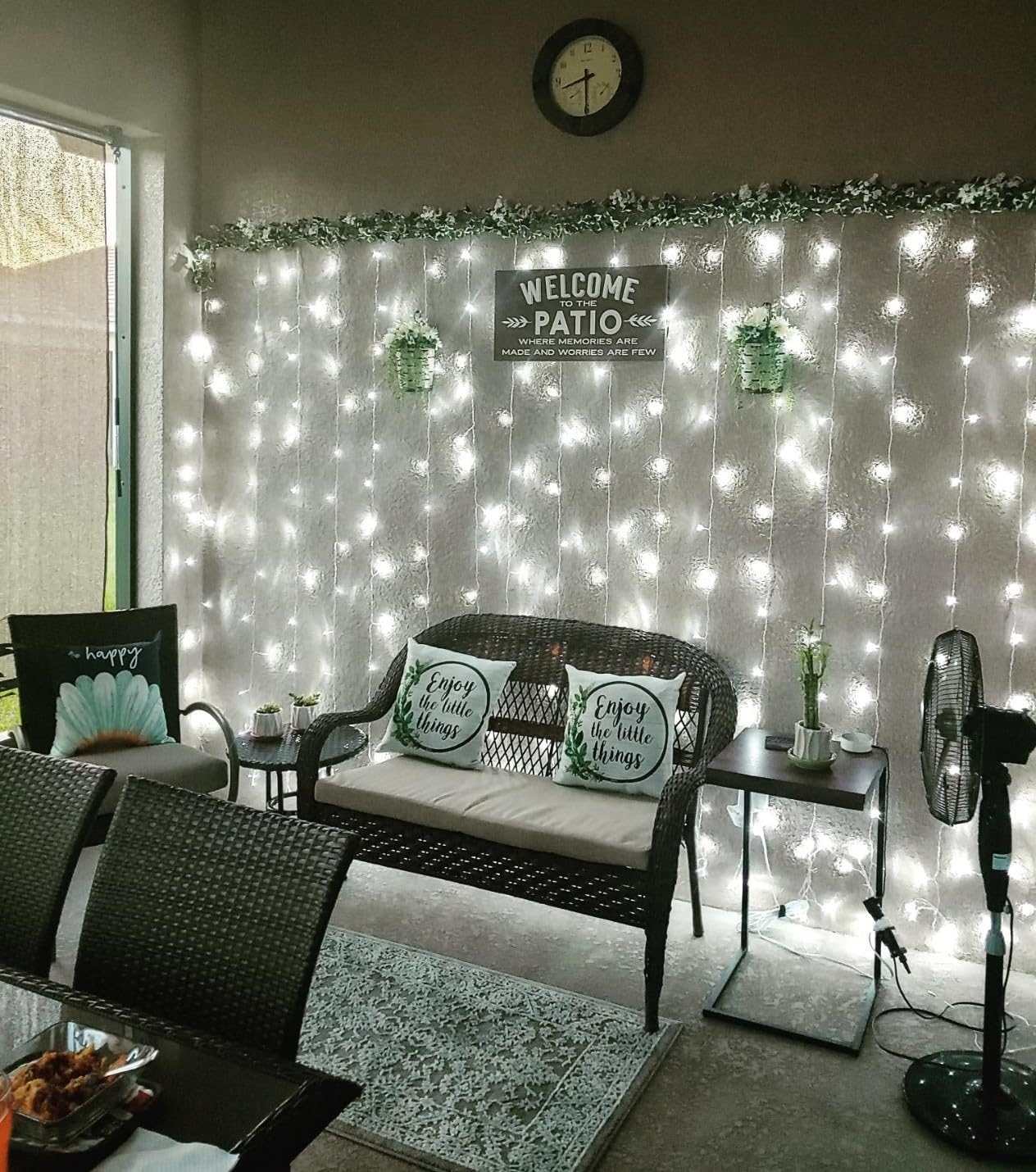 Lighting Ever Curtain Lights Cool White, 306 Led Plug In Hanging Fairy String Lights For Bedroom Wall, Indoor Outdoor Backdrop Lights For Wedding Party Patio (10X10Ft, 18 Strings 6.9&quot; Apart)