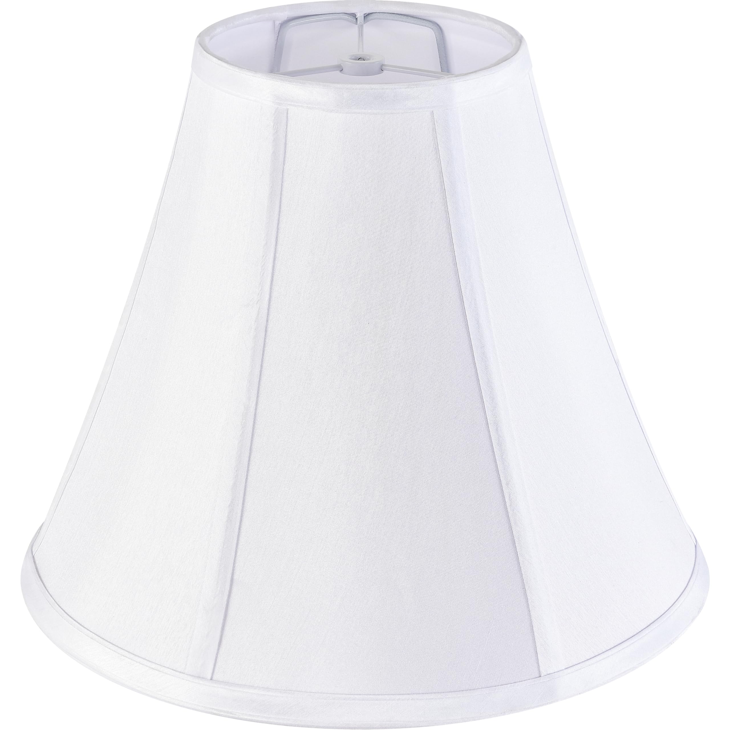 Bell Lamp Shades White Medium Lamp Shade 6'' Top x 13'' Bottom x 10.6'' High(Spider) Modern Lamp Shade for Table Lamp & Bedside 