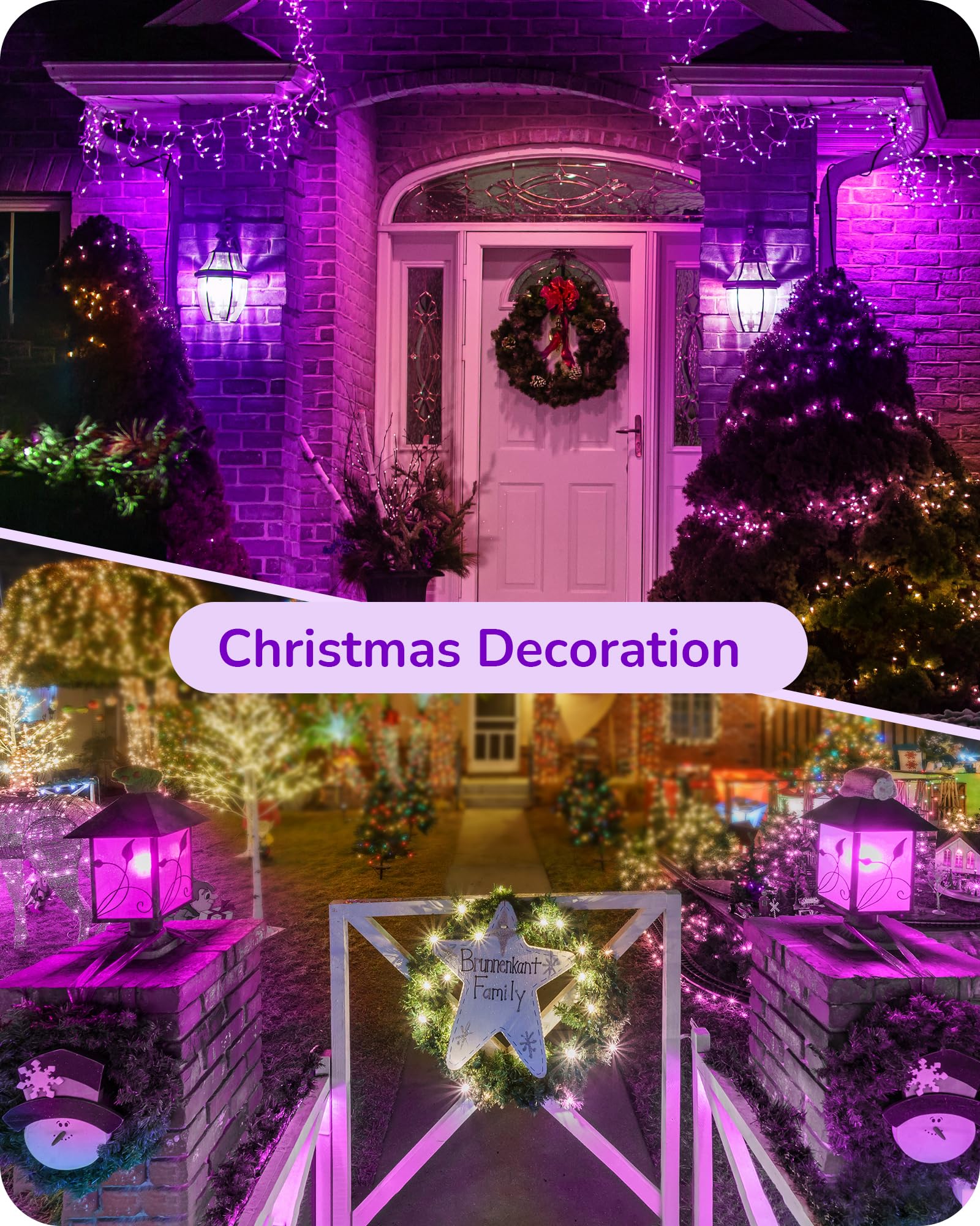 EDISHINE Purple LED Light Bulbs, 14W Purple Bulb Equivalent 100W Colored Light Bulb, E26 Base A19 Light Bulbs for Christmas Deco