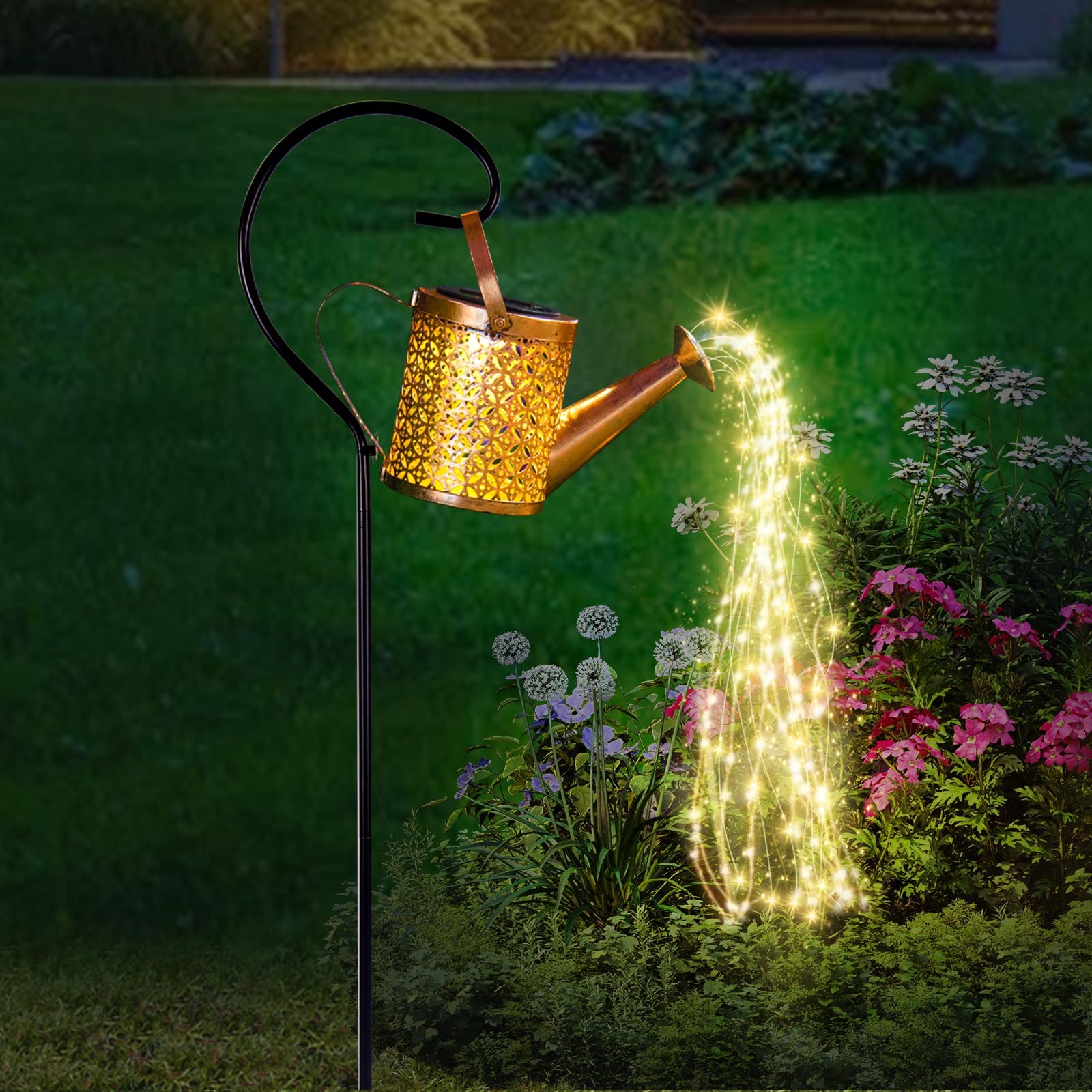 SRNPMIU Solar Watering Can Light - Solar Yard Decorations Outdoor,Garden Decor Lights for Yard,IP65 Waterproof Hanging Lantern L