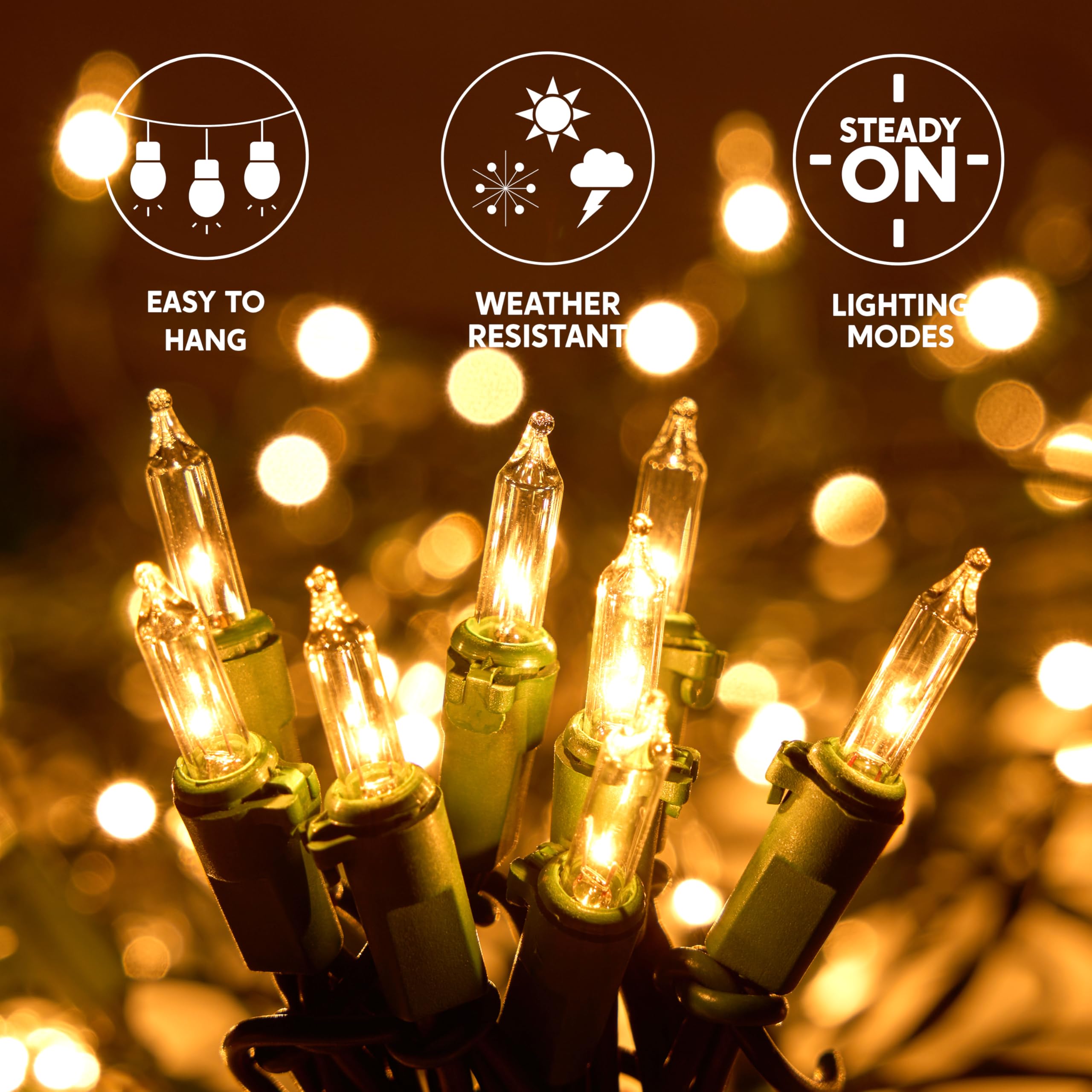 Joiedomi 100 Count Warm White Christmas Net Lights for Indoor & Outdoor Decor, Model HWO-100/2FN