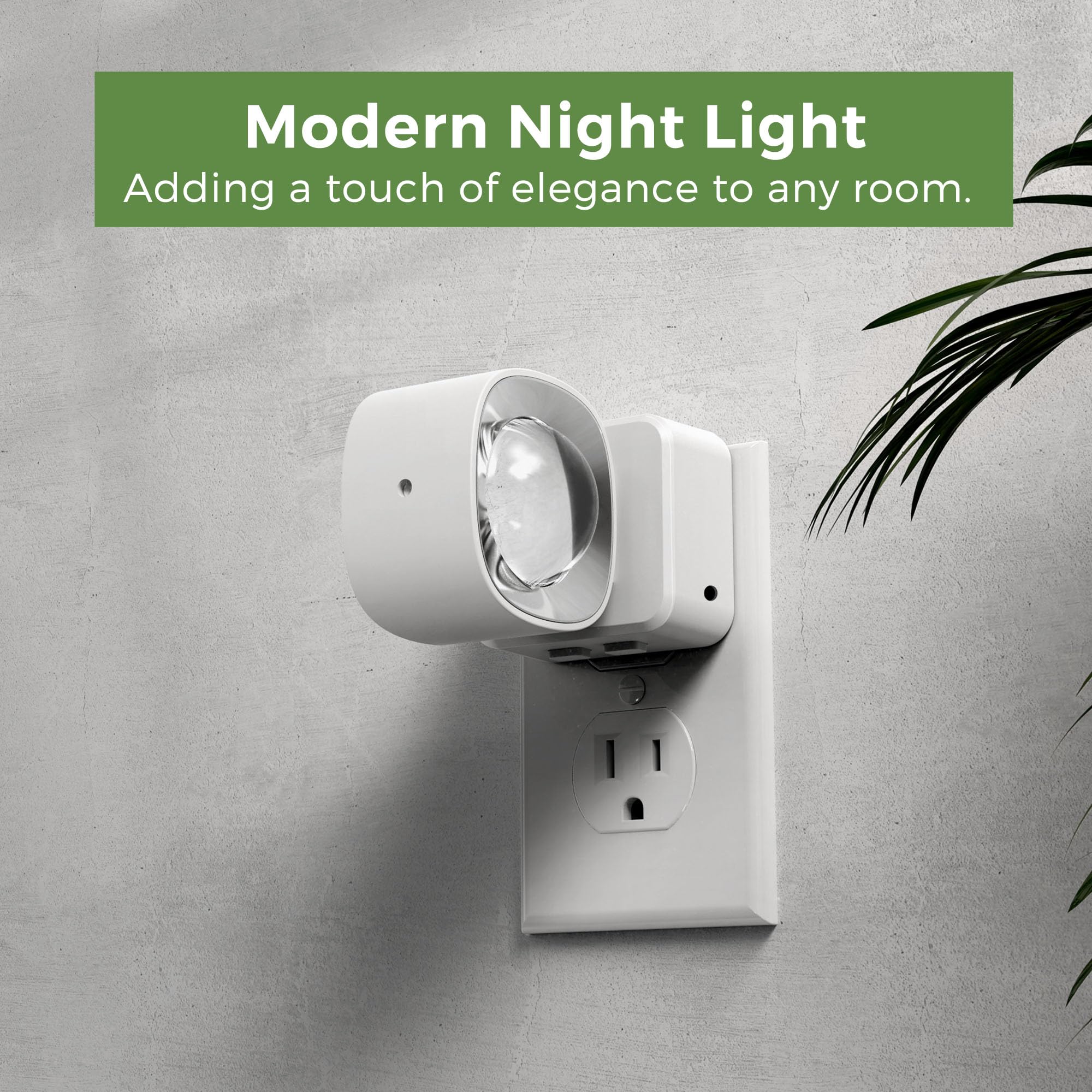 L LOHAS LED Night Light Projector with Dusk to Dawn Sensor, Rotating Soft White, Model A-GY154-02WHUS, Ideal for Kids' Rooms and Bathrooms