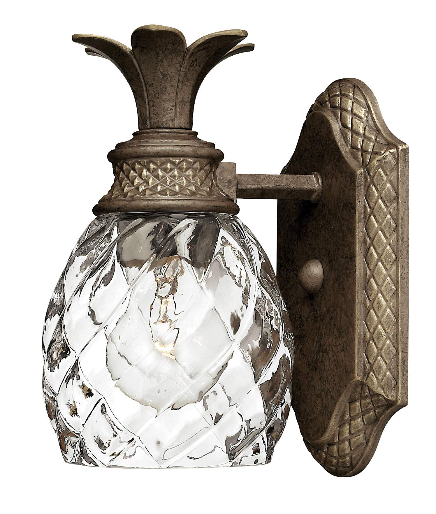 Hinkley Plantation Tropical One Light Bathroom Vanity Fixture, Pearl Bronze