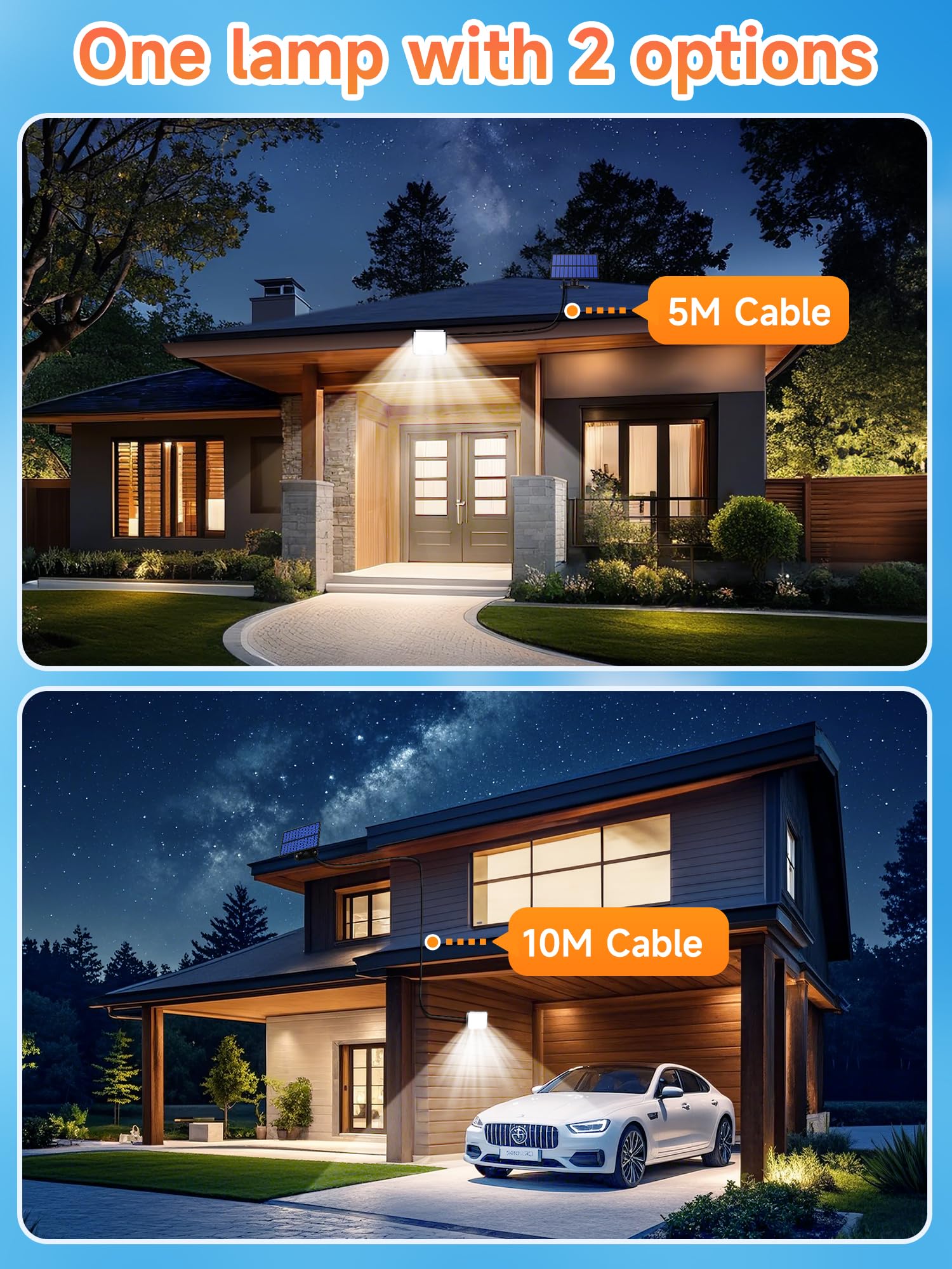 Pikoy Solar Lights Outdoor [318Led/10M/5 Modes] Solar Powered Outdoor Lights, Remote Solar Outdoor Lights, Ip65 Patio Lights Out