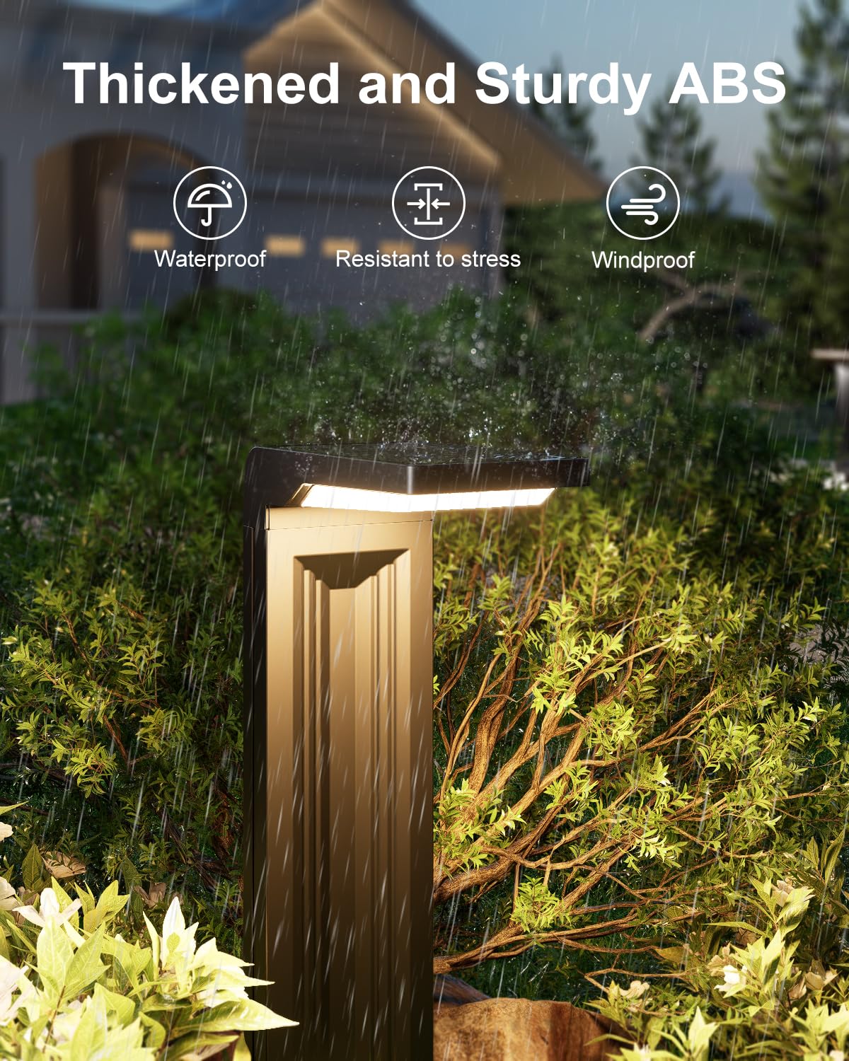 6 Pack Solar Powered Pathway Lights Outdoor Waterproof 30 Led Bright Walkway Landscape Lamp For Outside, Path, Driveway, Sidewal