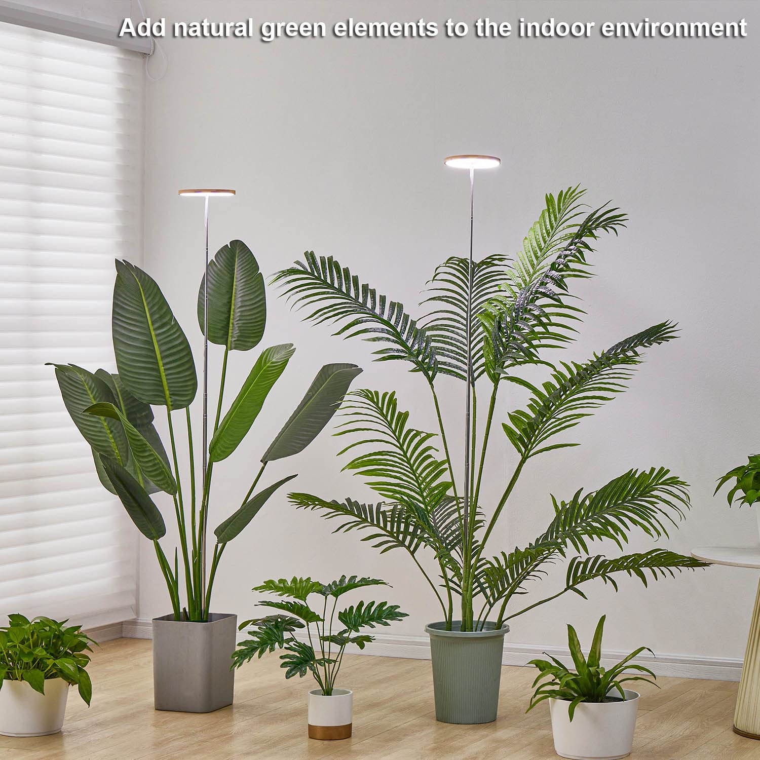 Yadoker Plant Grow Light, Led Growing Light Full Spectrum For Indoor Plants,Height Adjustable, Automatic Timer, 5V Low Safe Voltage,Idea For Large Plant Light