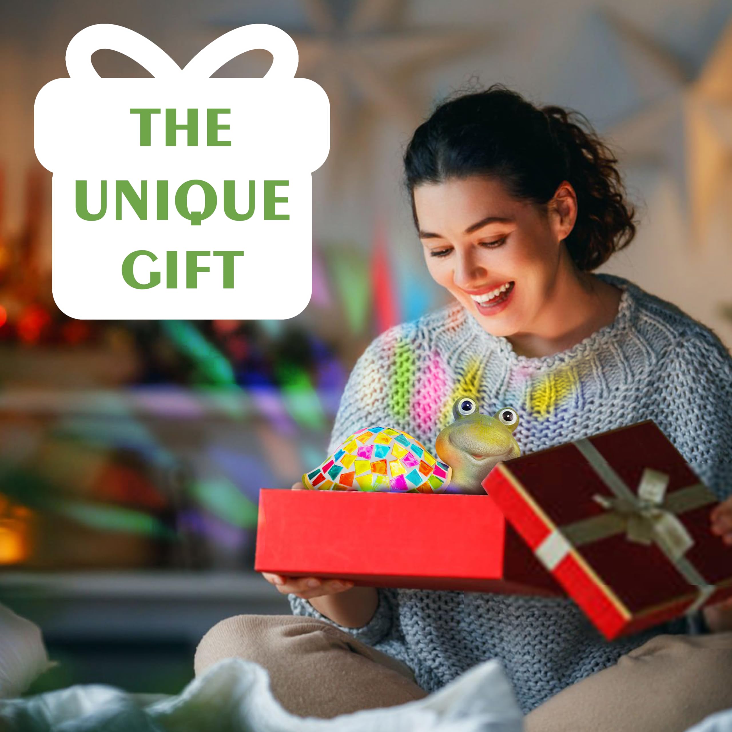 Mininova Solar Mosaic Turtle Statues Outdoor Garden Decorations With Waterproof Mosaic Light Yard Lawn Porch Patio Home Ornament