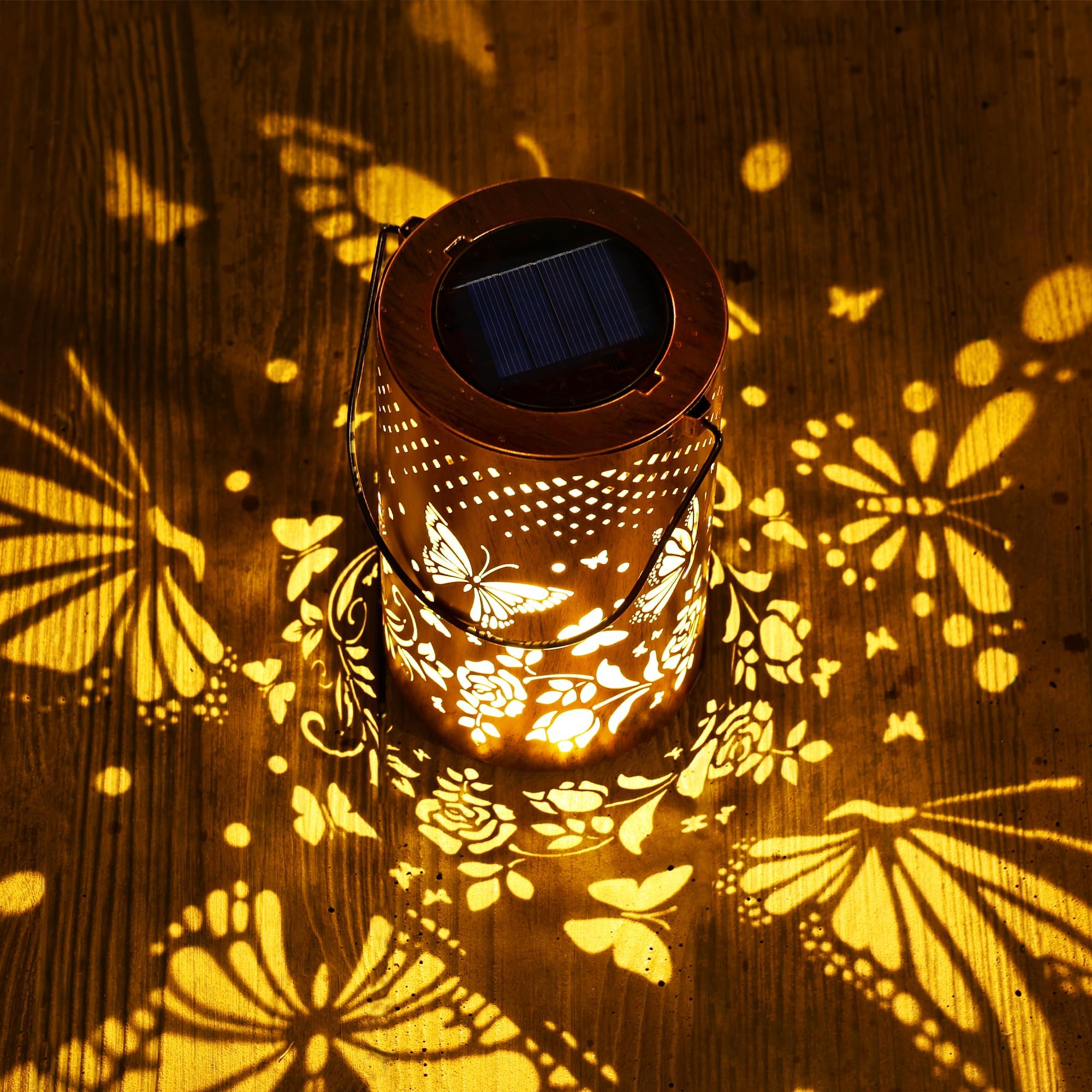 Rumiom Solar Lanterns Outdoor Waterproof, Butterfly Birthday Gifts For Women Men, Hanging Solar Lantern For Yard, Patio, Porch,