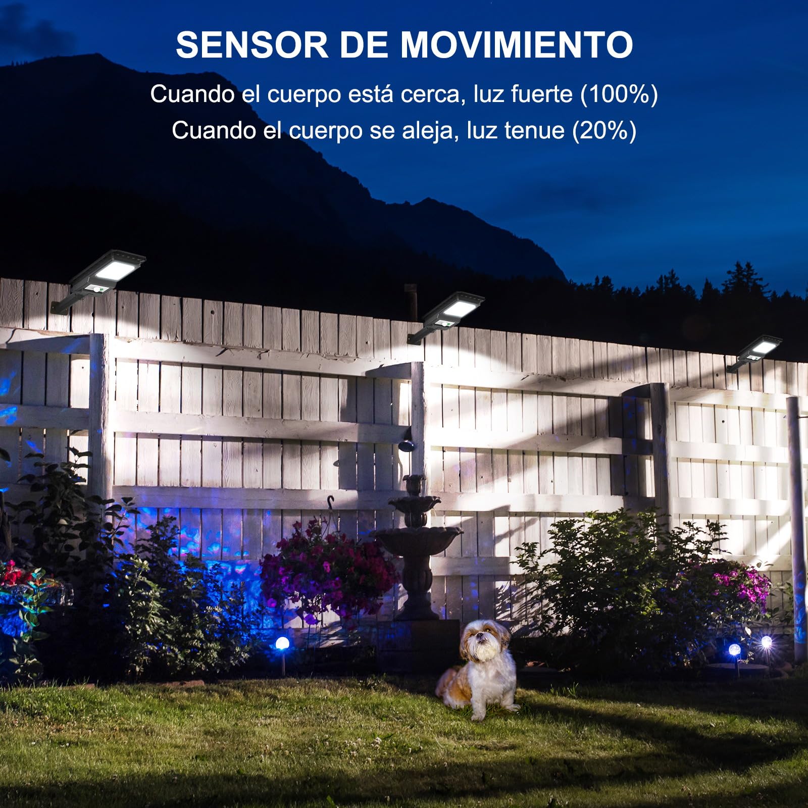 Engrepo Solar Lights Outdoor 1000Lm, 156 Leds Motion Sensor, Waterproof Flood Light 4 Pack