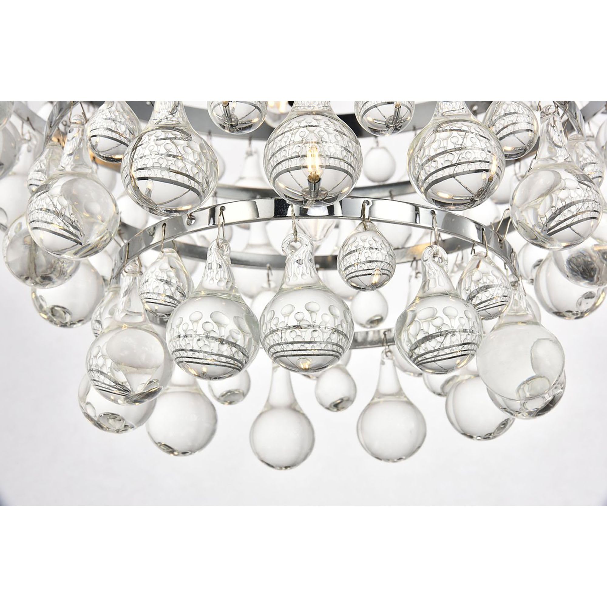 Elegant Lighting Living District Indoor Modern Home Decorative Bright Ceiling Kora Collection Pendant D17 H10.9 Lt:5 Chrome Finish