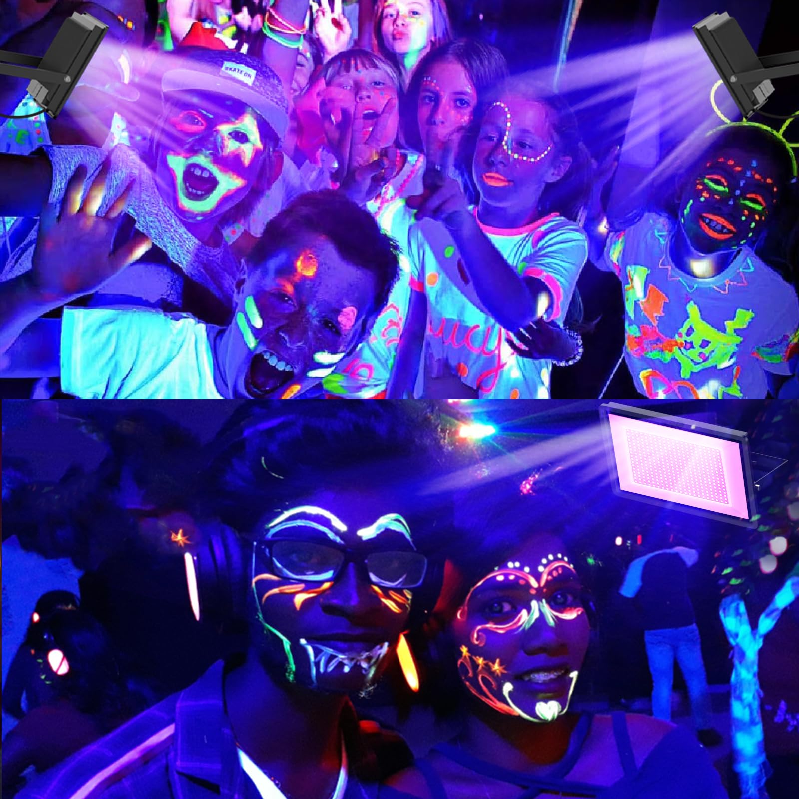 Black Lights Tansir 500W Led Black Lights Flood Light Outdoor With Plug(6Ft Cable) For Blacklight Party, Stage Lighting, Aquariu