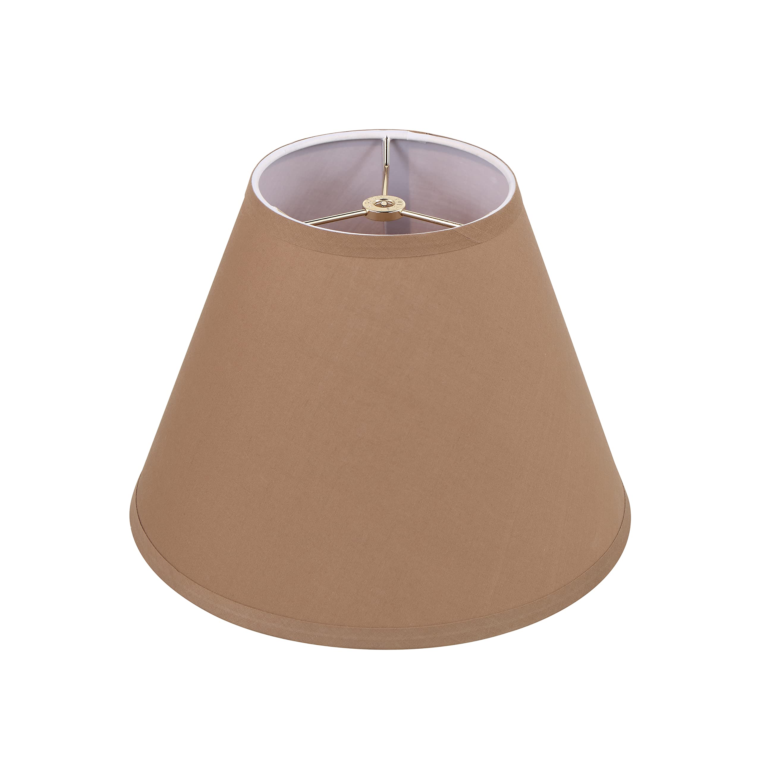 Aspen Creative 32069, Transitional Empire Shape Spider Construction Lamp Shade, Sienna Brown, 6&quot; Top x 12&quot; Bottom x 9&quot; Slant Height