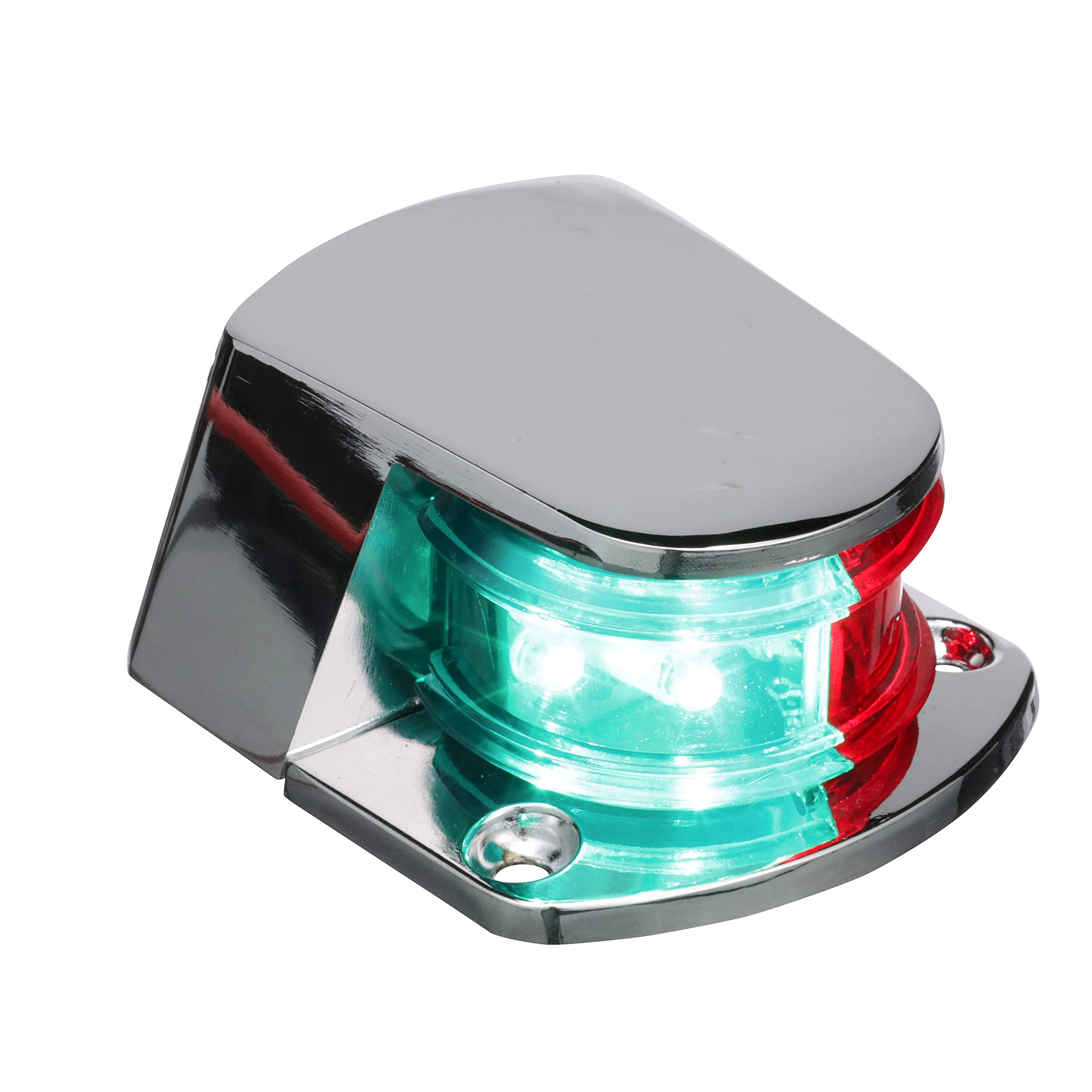 Seachoice Led Bow Light, Marine Navigation, Chrome Bi-Color, 1-Mile Visibility For Sail Or Powerboats Under 39 Feet