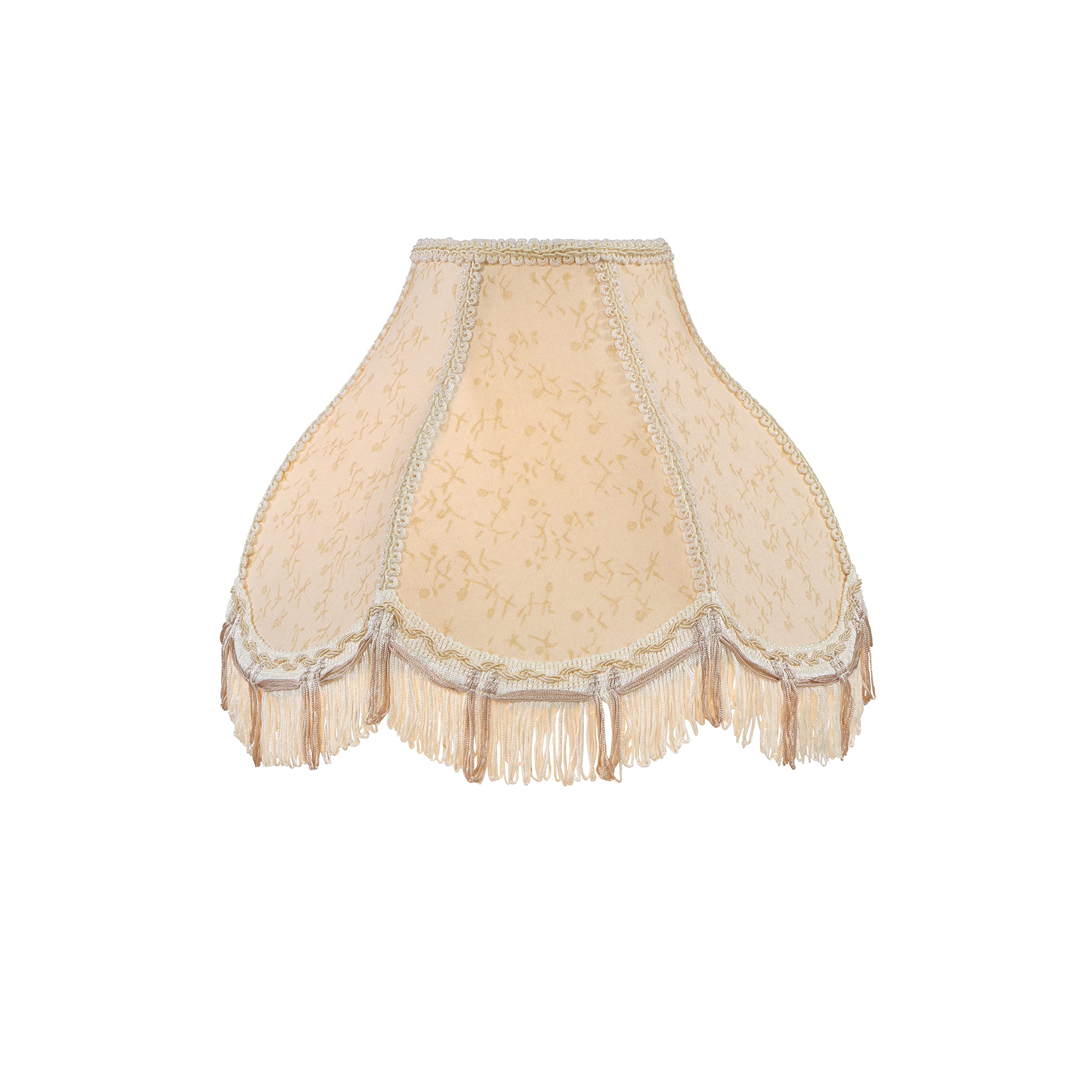 Aspen Creative 30625, Transitional Handsewn Spider Butter Cream Lamp Shade, 5&quot; Top X 13&quot; Bottom X 9-1/2&quot; Slant