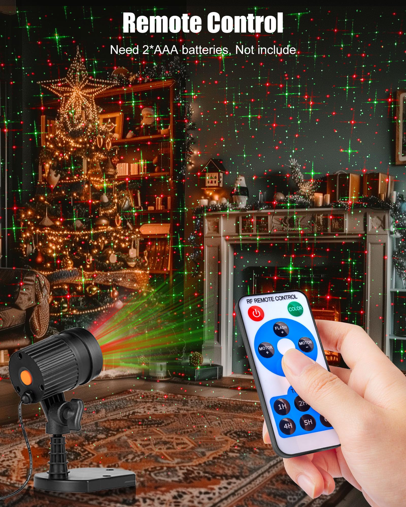 Minetom Christmas Lights Laser Projector Outdoor Waterproof 2 Pack Red and Green Model CXF-B100RG