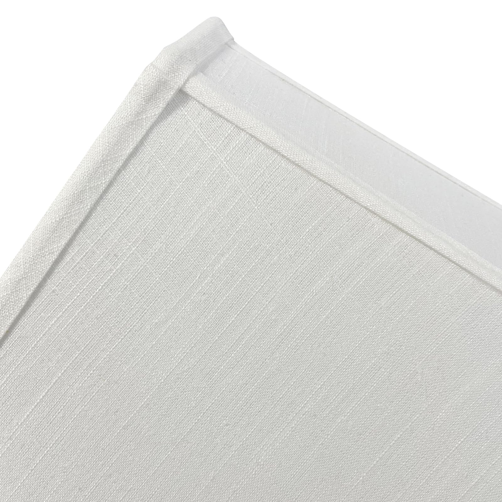 TOOTOO STAR Square Cut Corner White LampShade, 10in x 13in, Handmade Linen, Model SX-0220WH, Suitable for Table and Floor Lamps