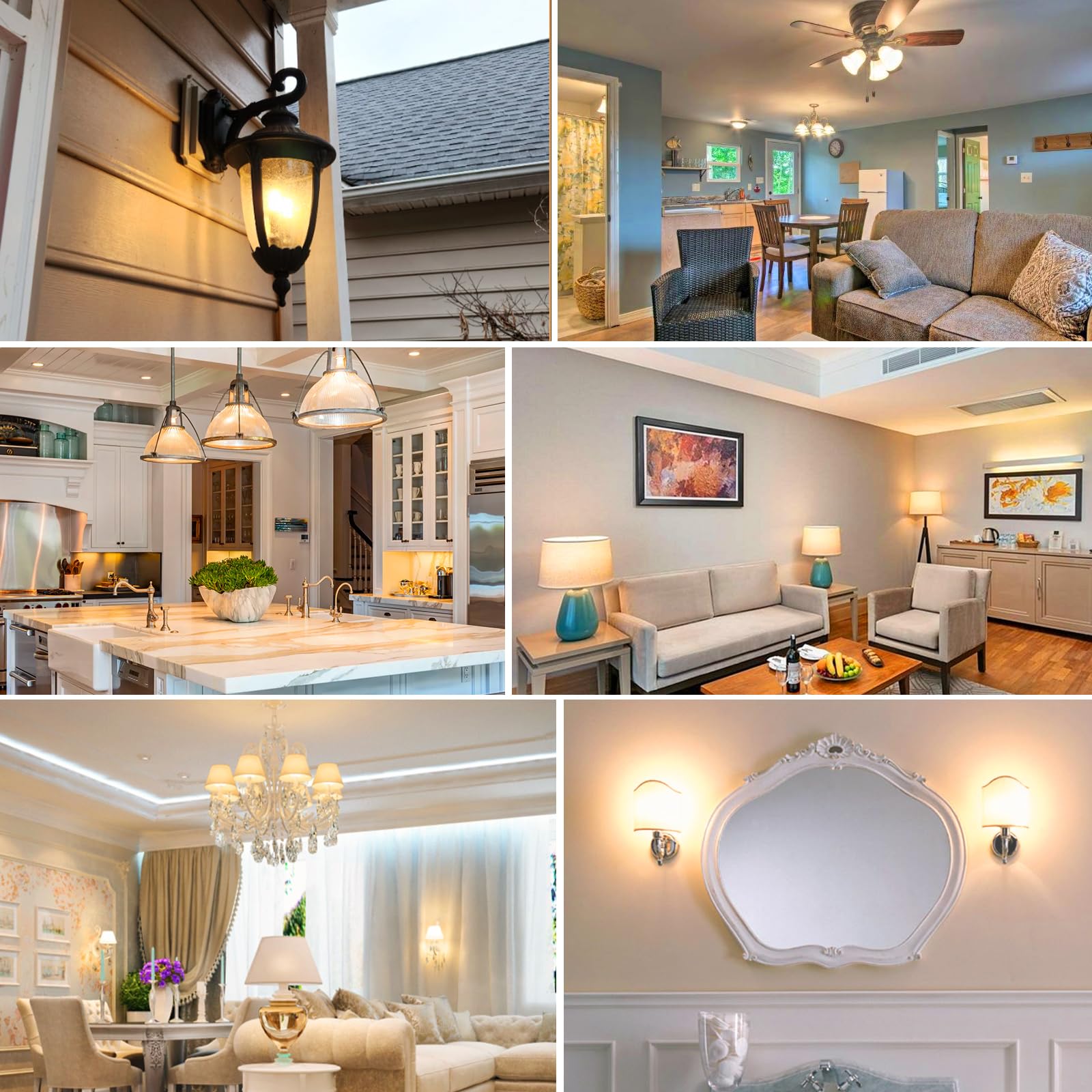 Taiyaloo Dimmable E12 Led Candelabra Bulb 100W Equivalent, Warm White 3000K, 1000 Lumen T6 E12 10W Led Chandelier Light Bulbs Fo
