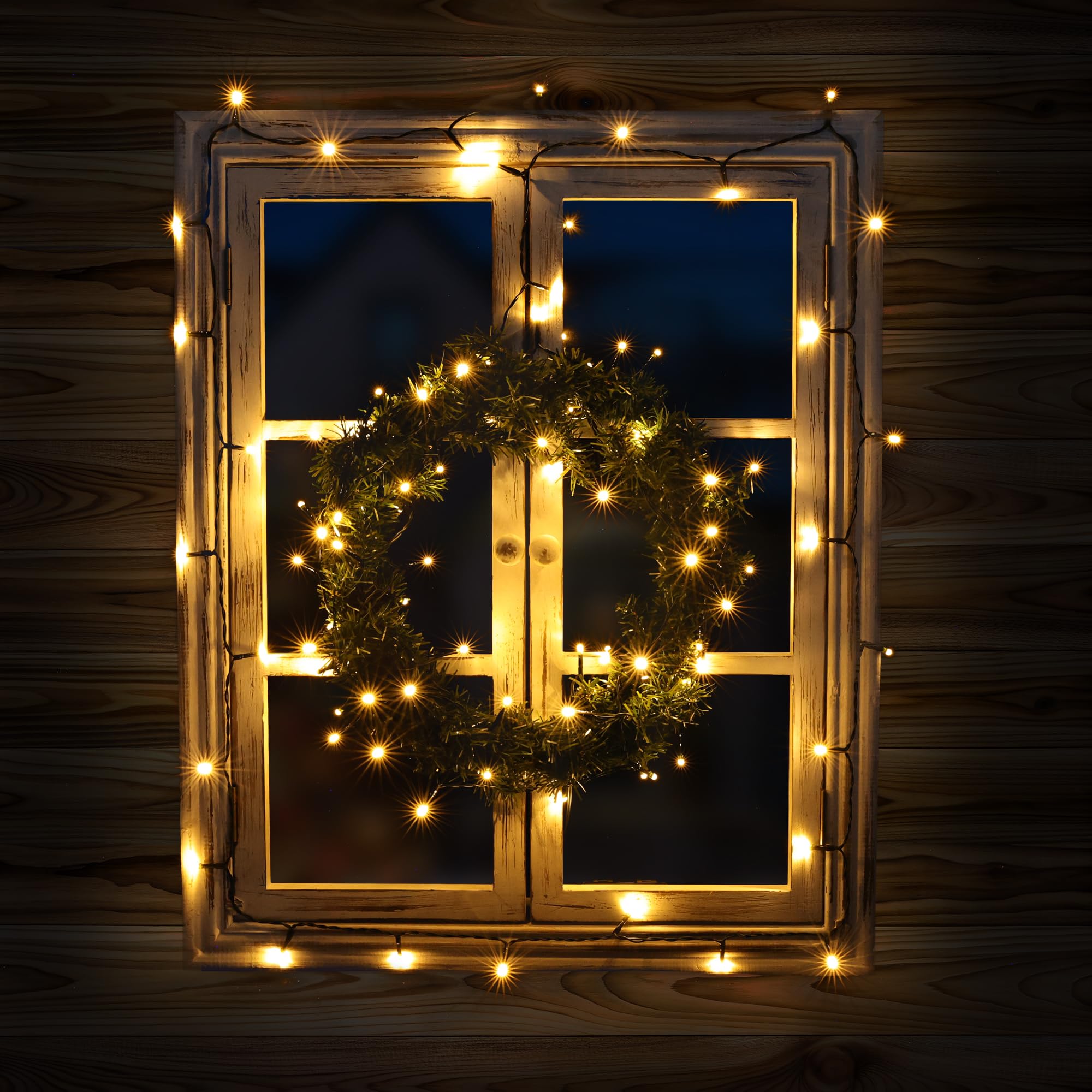 Battery Operated Christmas Lights - 2 Pack Total 33Ft 100 Led Battery String Lights 8 Modes Waterproof With Timer For Home  Garden  Party  Holiday  Christmas Tree Decoration (Green Wire  Warm White)