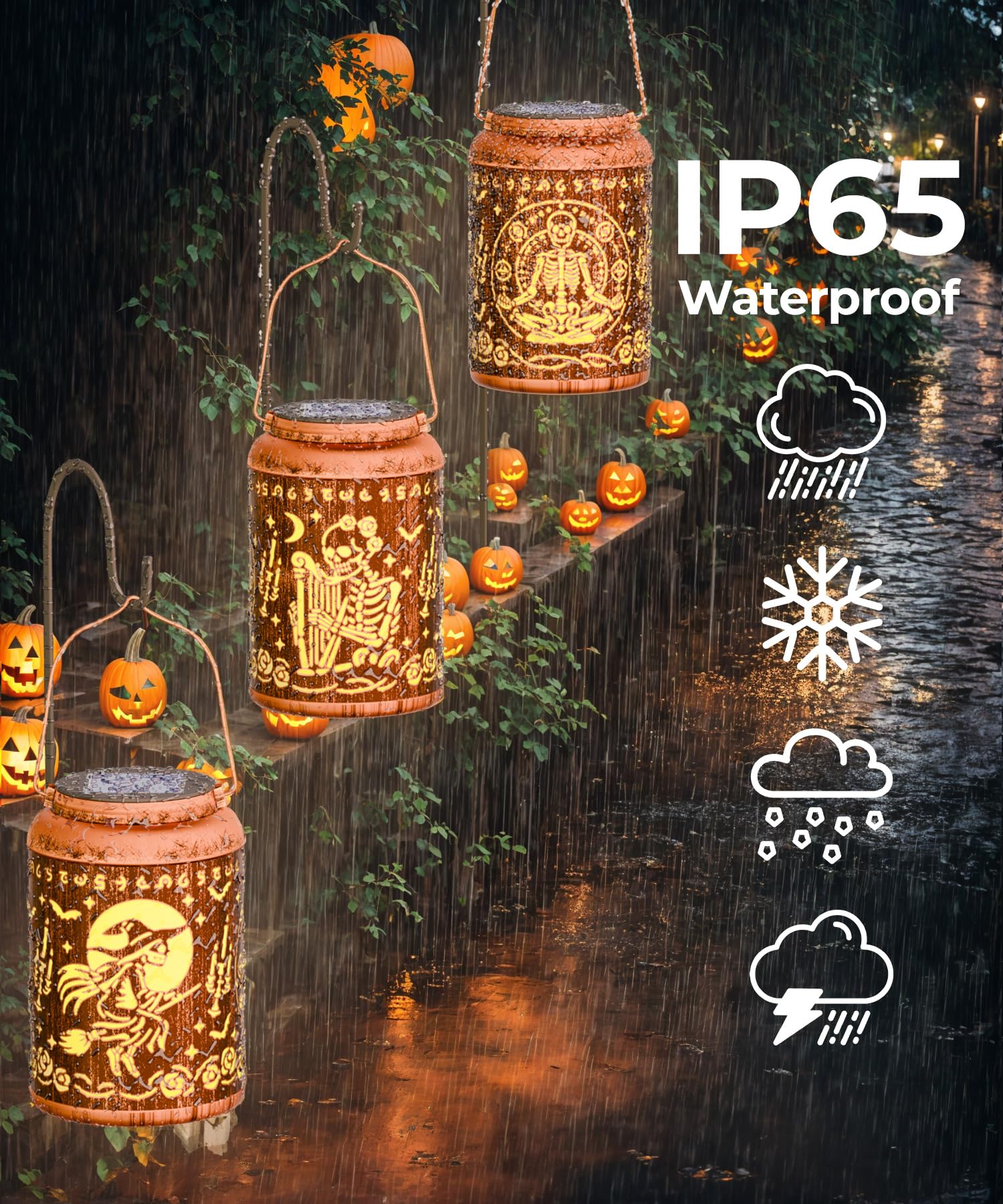 Christmas Stocking Stuffers For Women Solar Lanterns Halloween Decorations Outdoor Witchy Gifts Spooky Skull Gifts For Women Gothic Decor For Garden Yard Patio