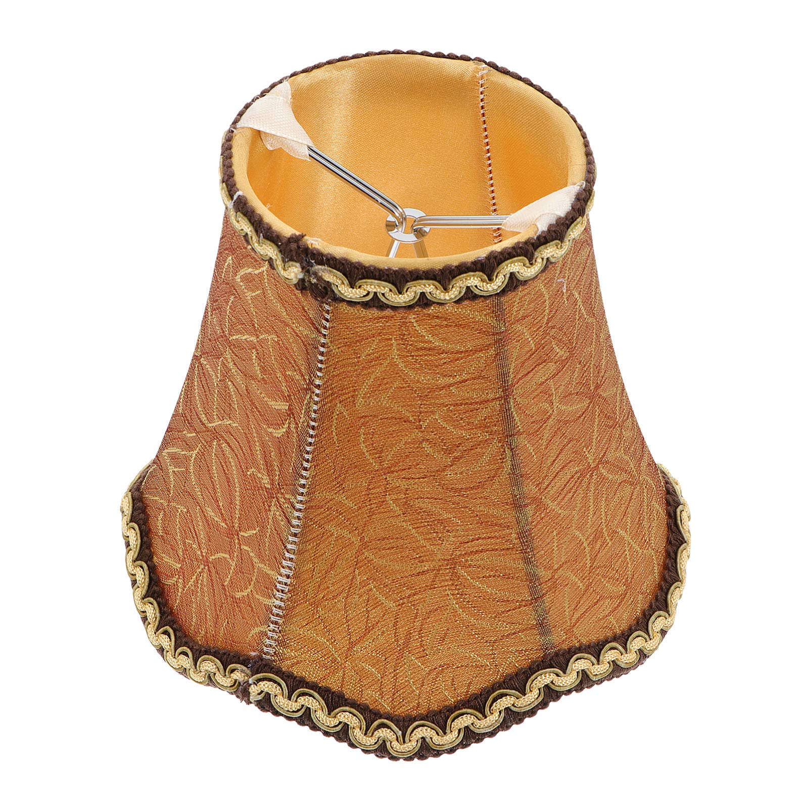 LALAFINA 1pc Cloth Lamp Shade European Style Lampshade Vintage Bell Lamp Shade for Table Wall Lamp Living Room Decoration, Bronz