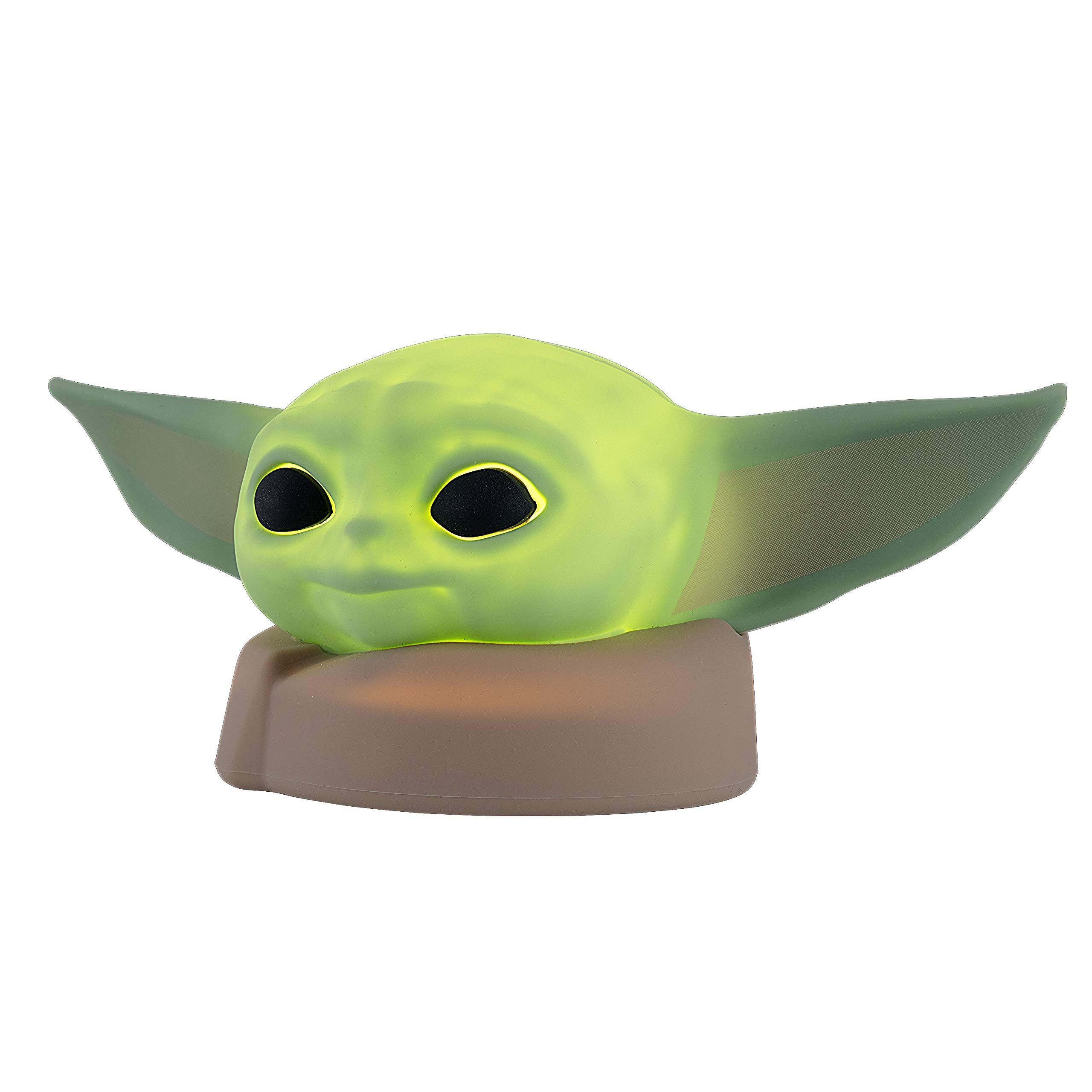 STAR WARS LED Squishy Night Light, Baby Yoda Lamp, Silicone, 51779, Green, Battery/USB Operated, Ideal for Bedroom, Game Room, Office