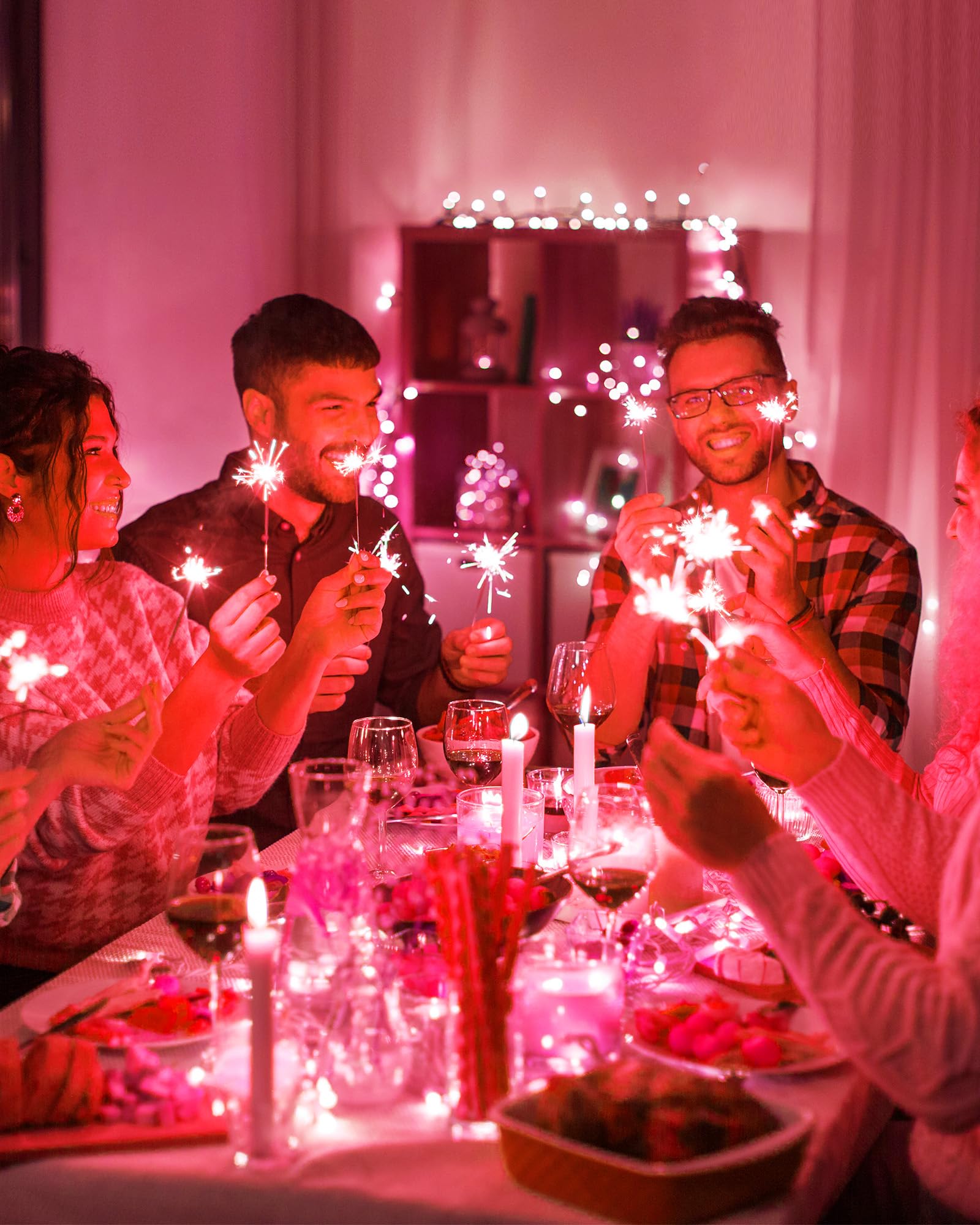 Brightown Battery Operated Fairy Lights, 10Feet 1201Leds Firecracker String Lights Waterproof Silver Wire Starry Firefly Lights For Diy Wreath Home Weeding Indoor Outdoor Christmas Decorations, Pink