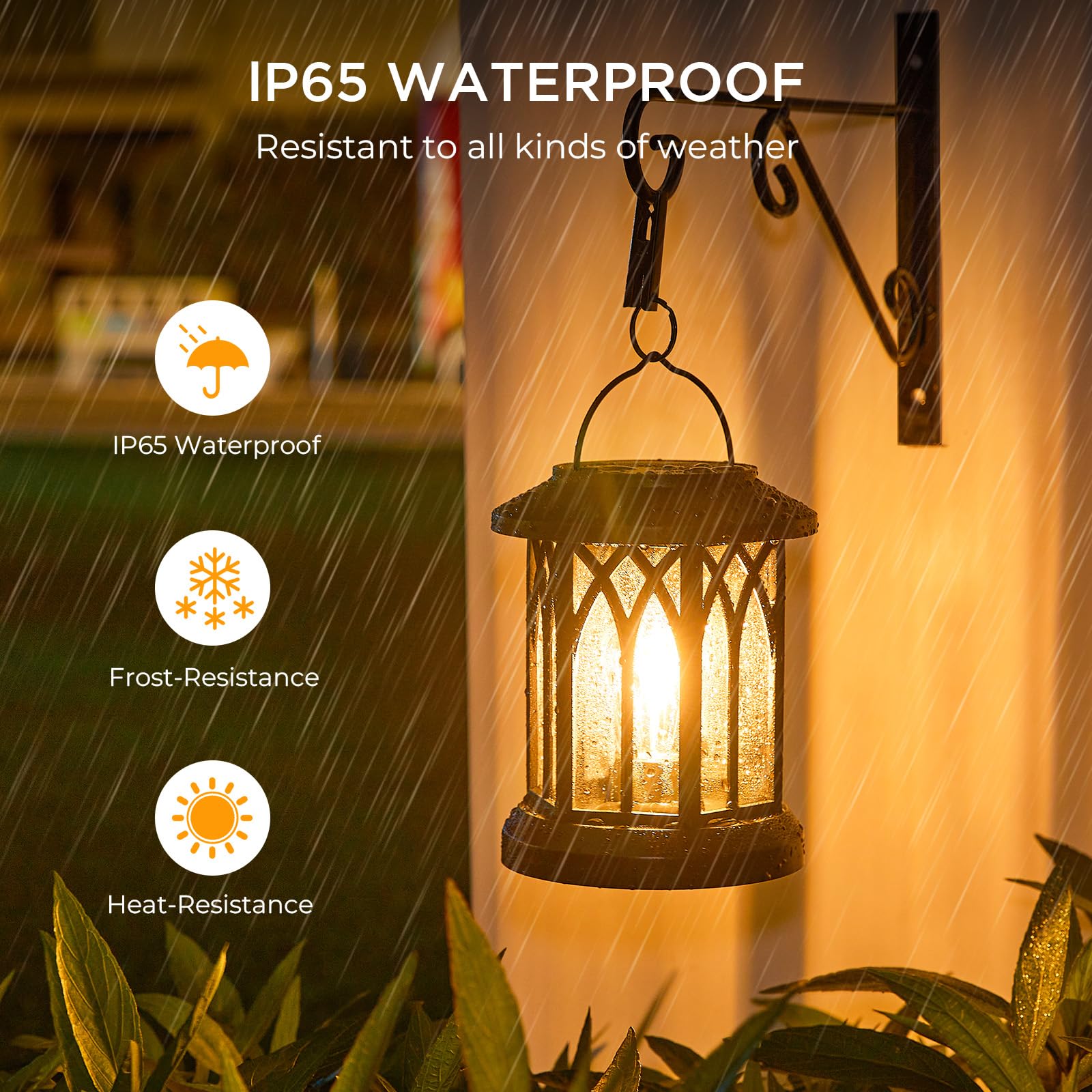 Wdtpro Solar Lanterns Outdoor Waterproof, Upgraded Bright Hanging Solar Lights For Outside,Solar Powered Lanterns Lighting Led F