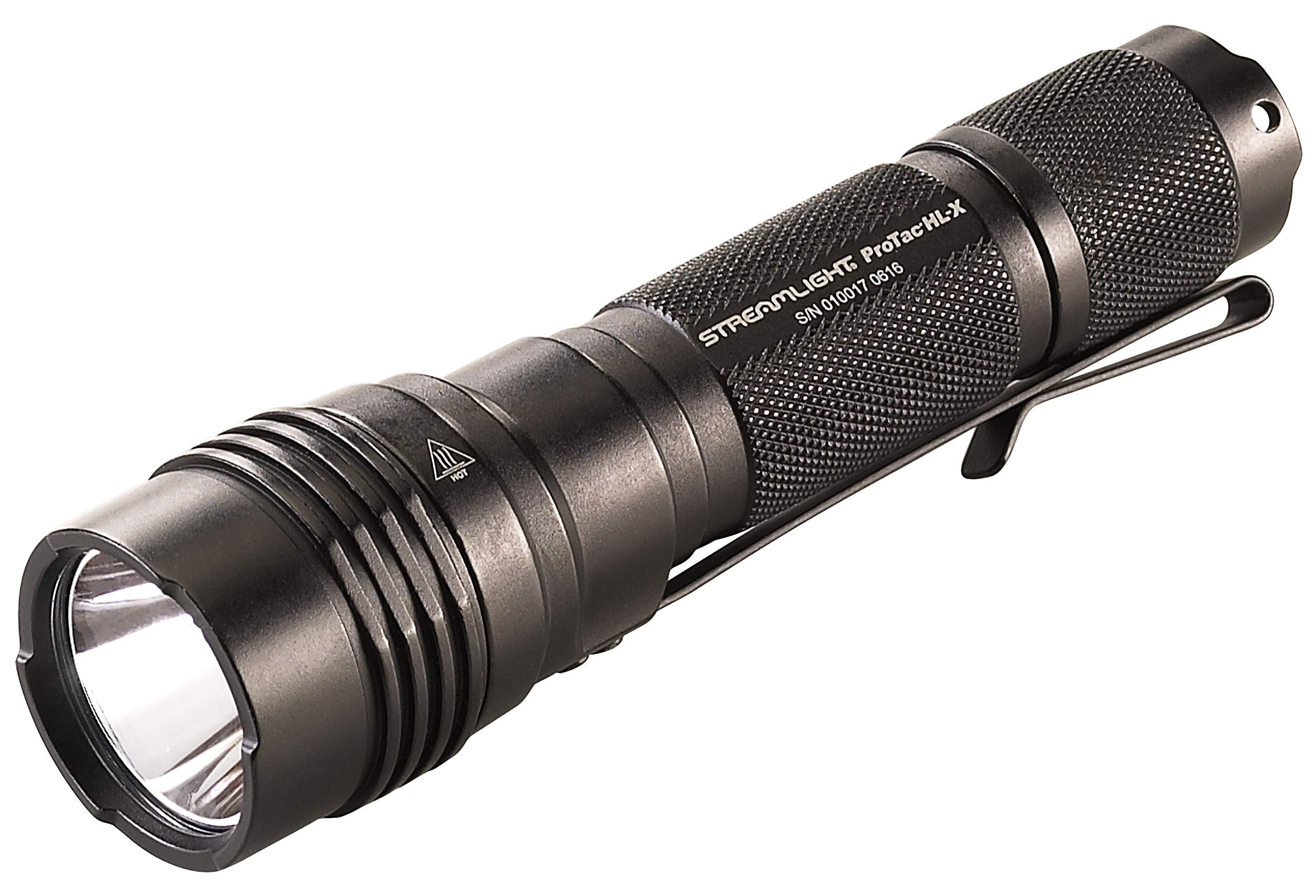 Streamlight 88064 Protac Hl-X 1000-Lumen Multi-Fuel Professional Tactical Flashlight, Includes Cr123A Lithium Batteries And Holster, Black, Clear Retail Packaging