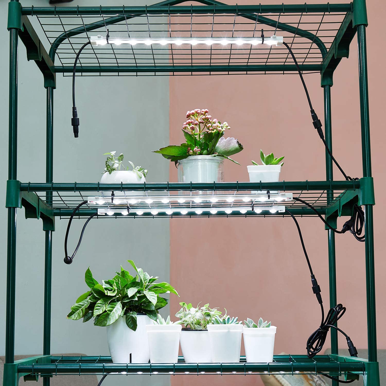 Litever Grow LED Light Strip Kit, 45W Full Spectrum, Easy Installation, Silver, Model LL-FSG-4F for Indoor Plant Growth