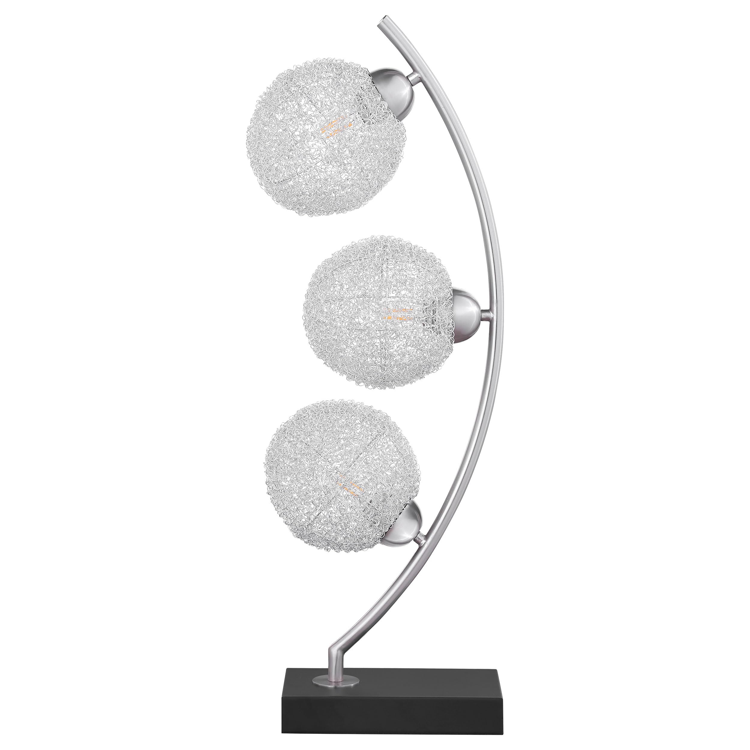 Coaster Home Furnishings Claudia 30-Inch Woven Spherical Metal Table Lamp Black