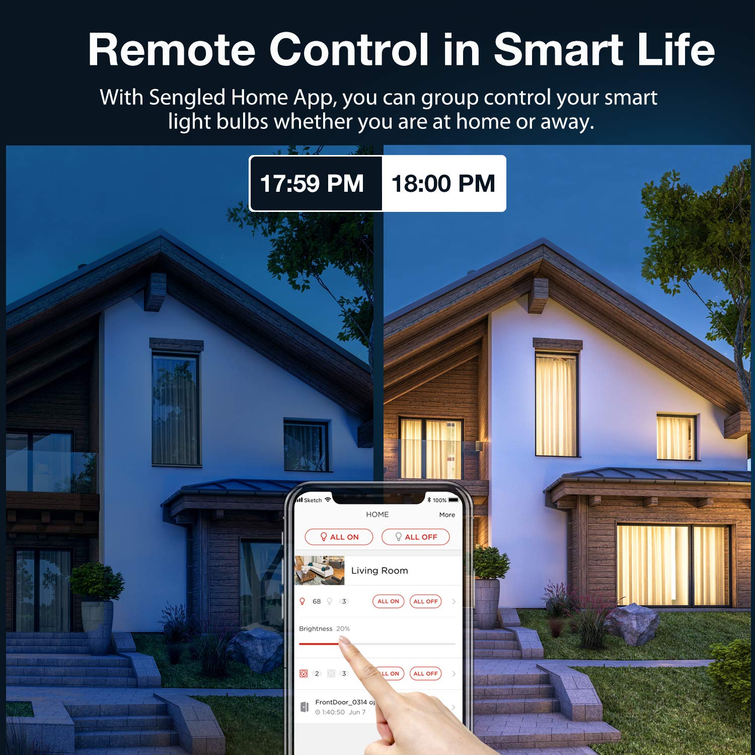 Sengled Smart Light Bulb Starter Kit, 4 Soft White Dimmable A19 E26 Bulbs, 800LM, Alexa & Google Home Compatible, Model E29-NA0511