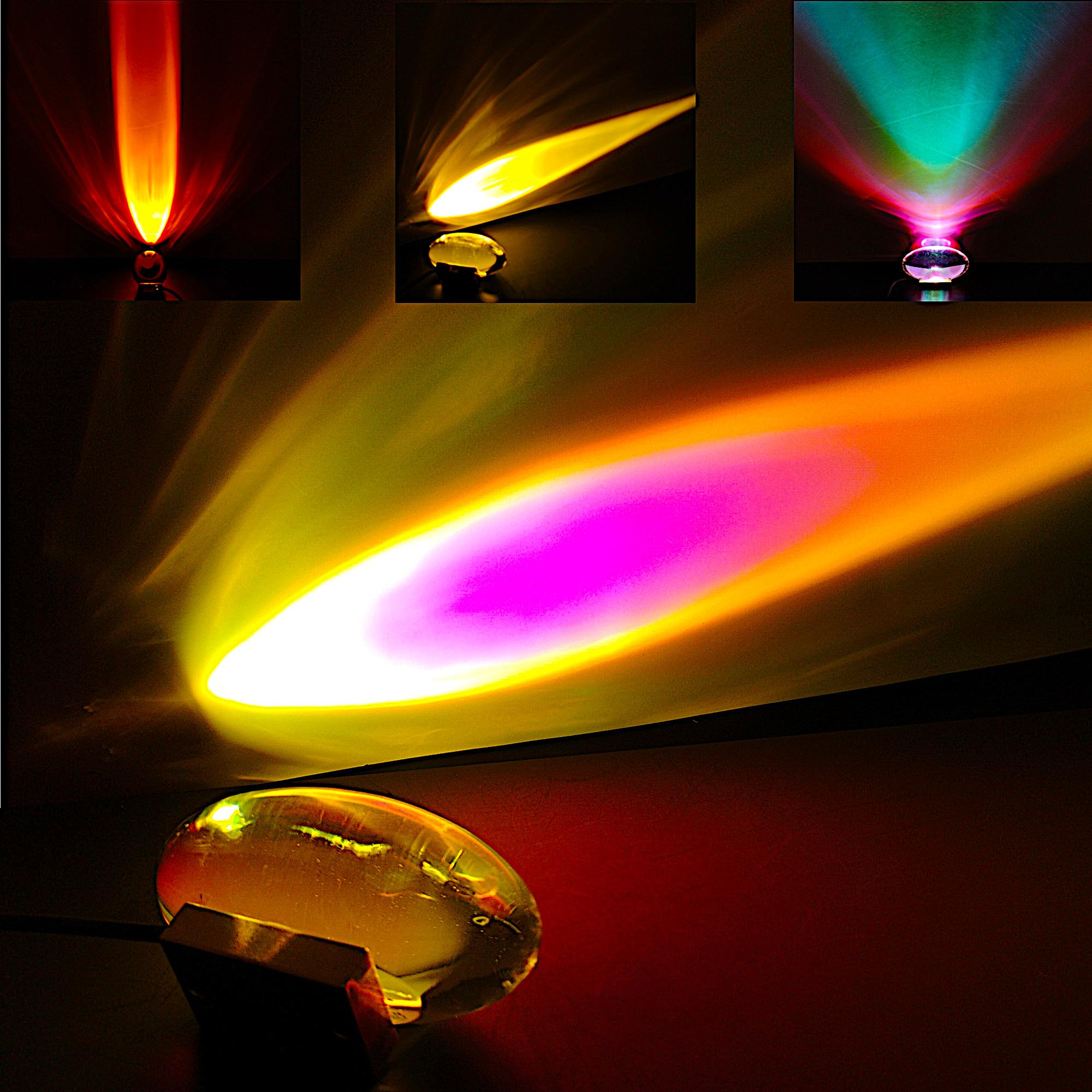 ALYMACK Sunrise Aura Mood Light - Adjustable Angel Eyes LED Projector Lamp Ambient Night Lights - RGB Colorful Backlighting Disp