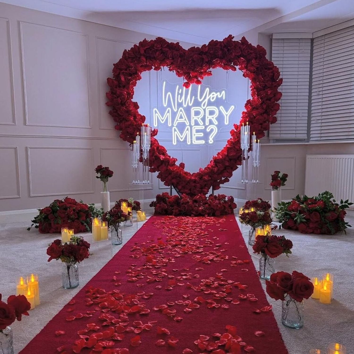 Large Will You Marry Me? Neon Sign Custom Wedding Neon Sign For Marriage Proposal Home Wall Decor Wedding Party Wedding Backdrop Decorations Personalized Gift Neon Lights Event Decor. Size:23X17.5Inches-Cool White