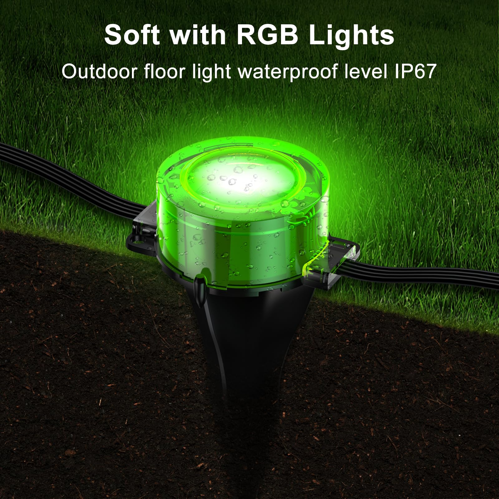 Tqqvxx Rgb Outdoor Ground Lights  32.8Ft Color Changing Pathway Lights With Remote & App Control  Waterproof Walkway Lighting  Wired For Garden Yard Lawn Patio Best For Holiday Party