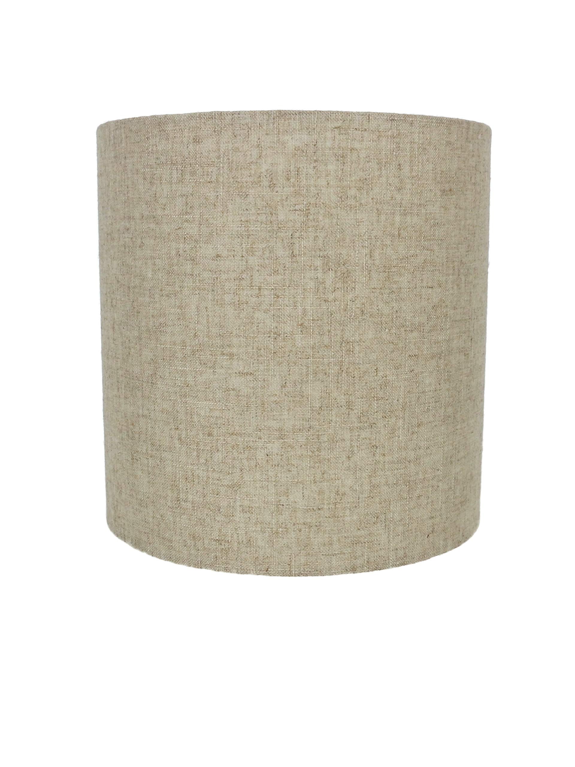 Urbanest 10 Linen Drum Lamp Shade - Natural Flax, Spider-Fitter, Perfect for Modern Home Decor