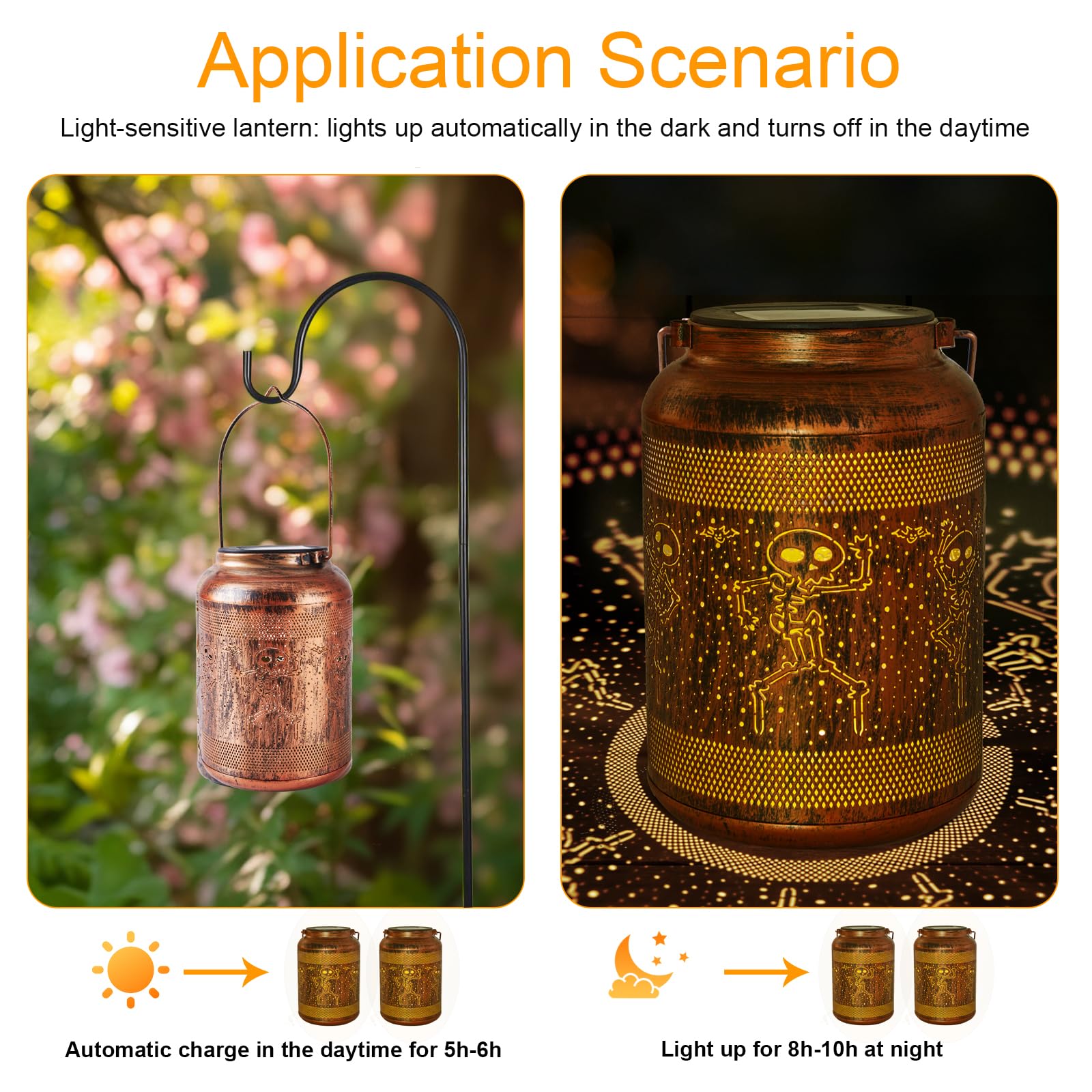 Thanksgiving Gifts Solar Chrismas Decorations Outdoor Lantern  Solar Lights Outdoor Waterproof Led Decorative Garden For Lawn  Landscape  Patio  Porch Hanging Lantern For Women  Ladies  Mom  Grandma