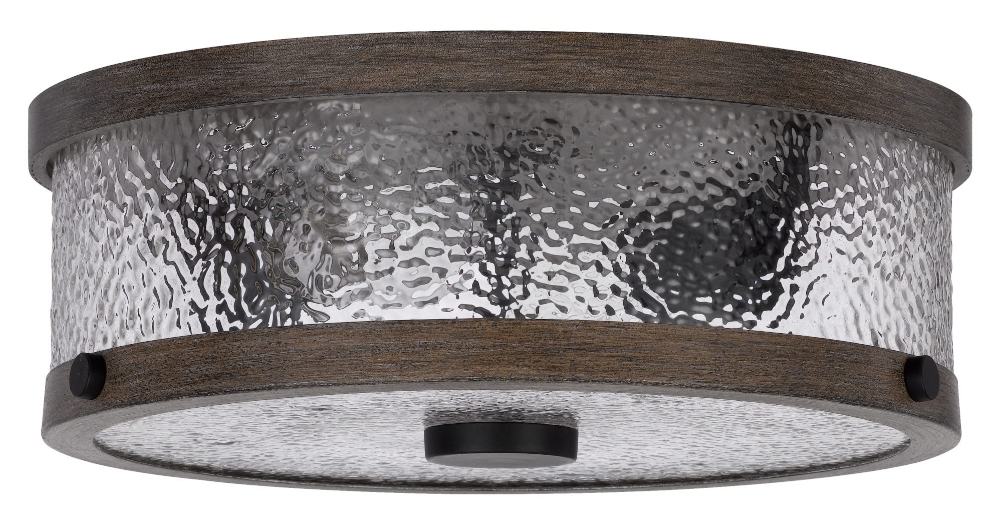 Cal Lighting 60W X 2 Mateo Metal/Glass Semi Flush Mount Fixture