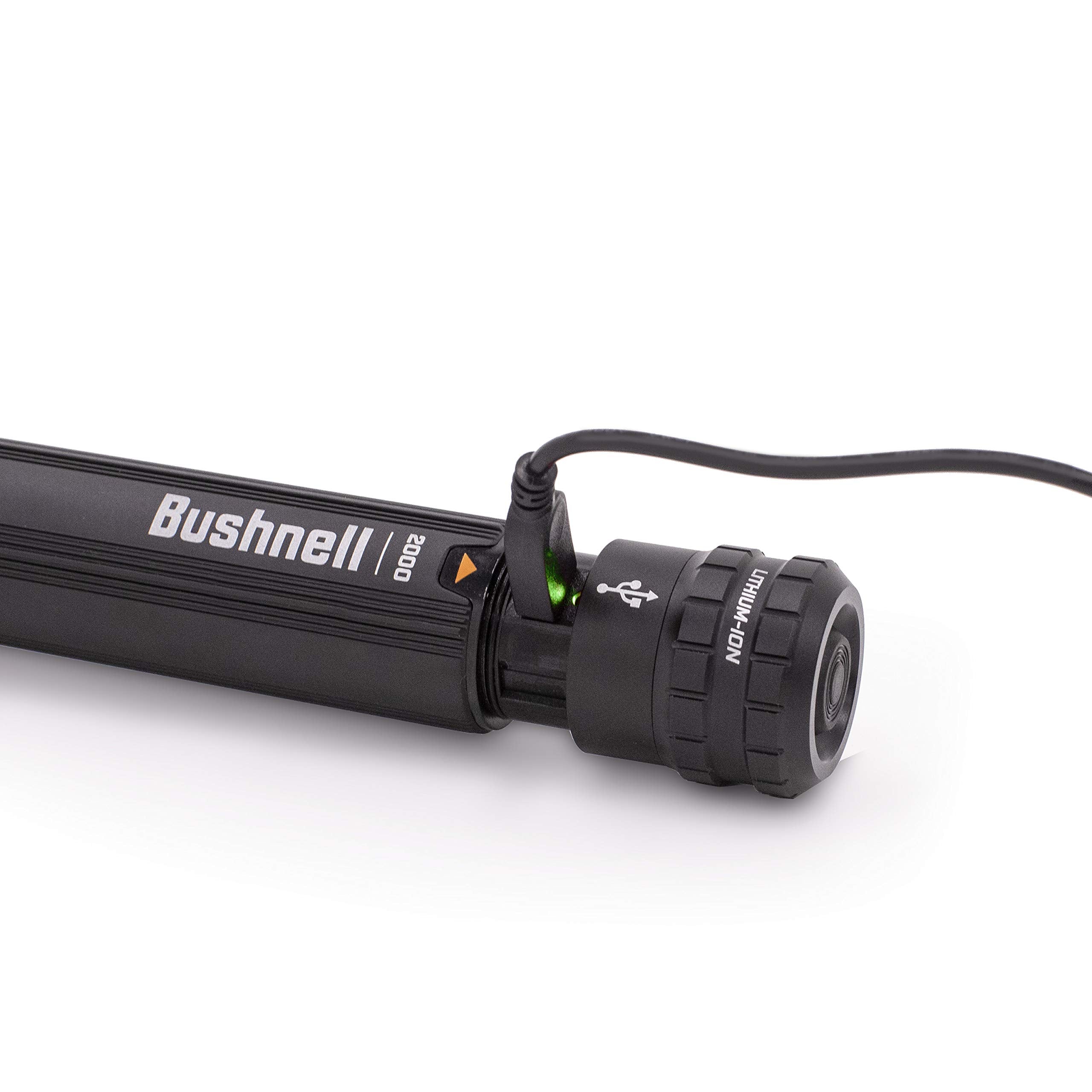 Bushnell 2000 Lumen Rechargeable Aluminum Flashlight - Bright, Durable, Portable Lighting