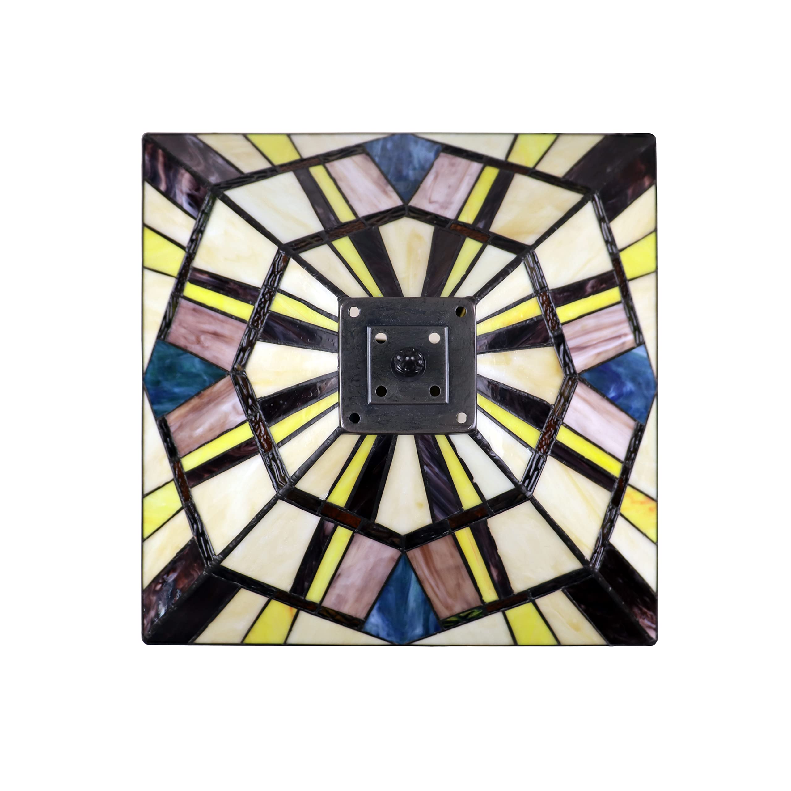 Chloe Lighting Vincent Tiffany-Style Table Lamp, 3-Light, 16in Shade, Blackish Bronze, Multicolor, Model CH3T523BM16-DT3