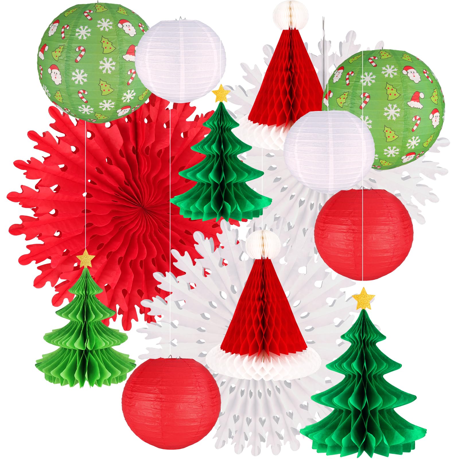 UNIQOOO 6PCS Red Purple Mushroom Paper Lantern Party Decor Large 12 8, Wonderland Jungle Themed 3D Mushroom Hanging Ornament