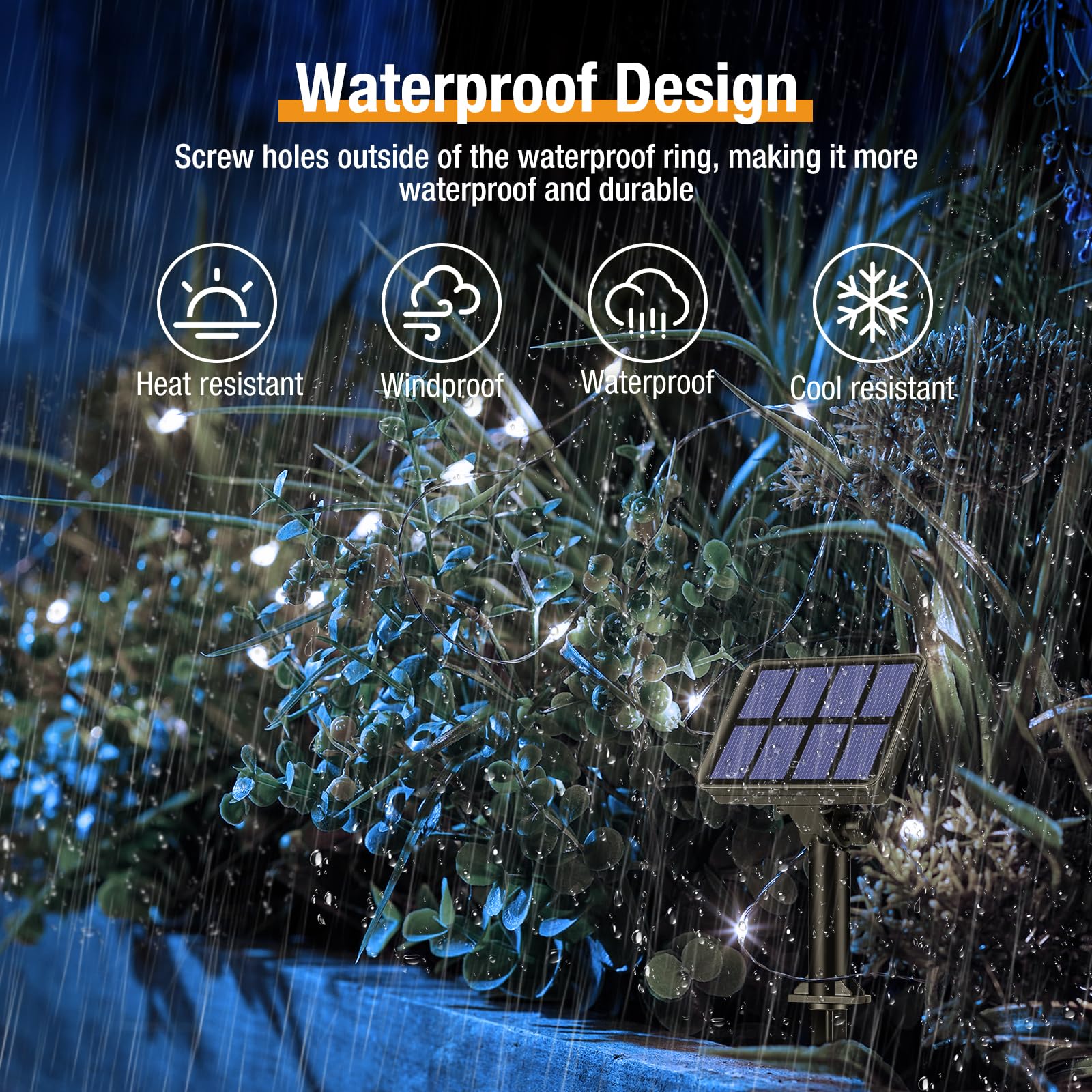 4 Pack Solar String Lights Outdoor - 320Led 132Ft Solar Fairy Lights Outside Waterproof With 8 Modes, Copper Wire Twinkle Solar