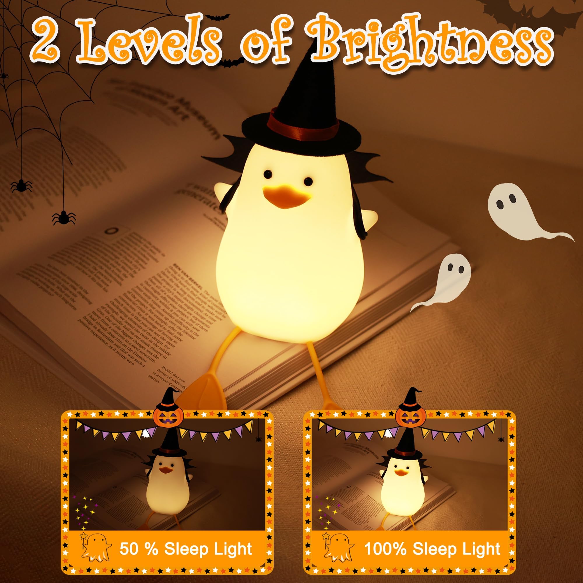 Attivolife Preschool Graduation Gift - Duck Night Light With Dimmable, Led Silicone Lamp, 2024 Cute Kindergarten Pre-K Graduatio