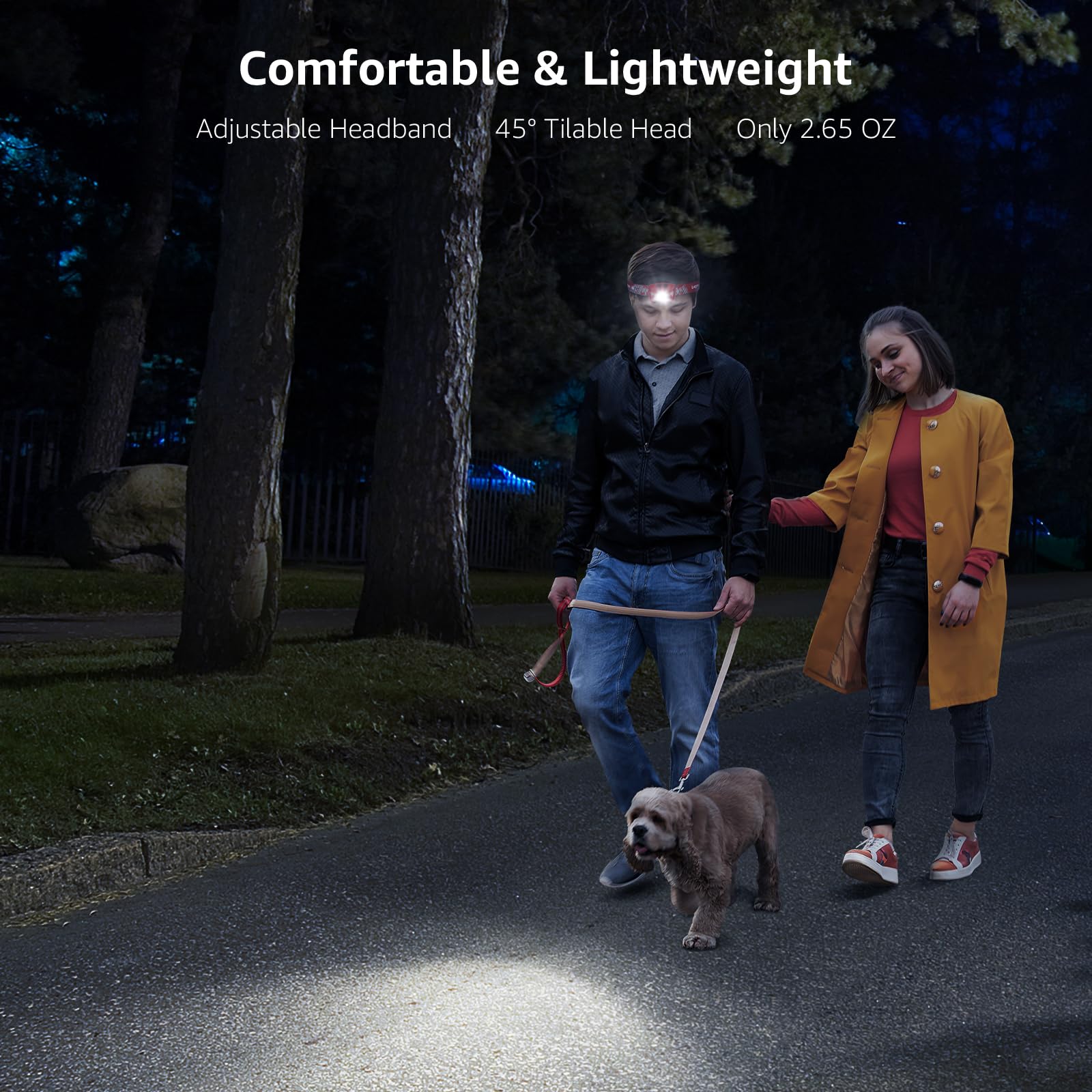 Lepro 320014 Led Rechargeable Headlamp, 2 Pack Head Lamp With 6 Modes For Camping & Hiking Gear Essentials, Ipx4 Waterproof Brig