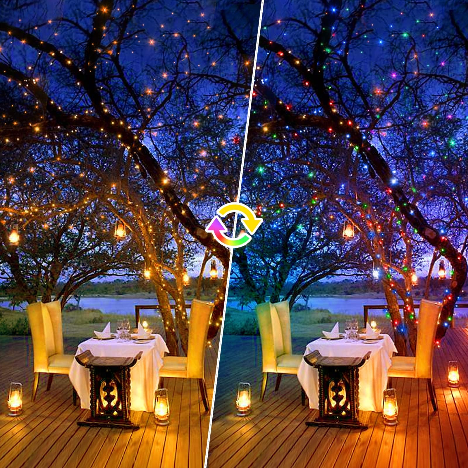 Jxledayy 328 Ft 720 Led Color Changing String Lights - Timer, Warm White To Multicolored