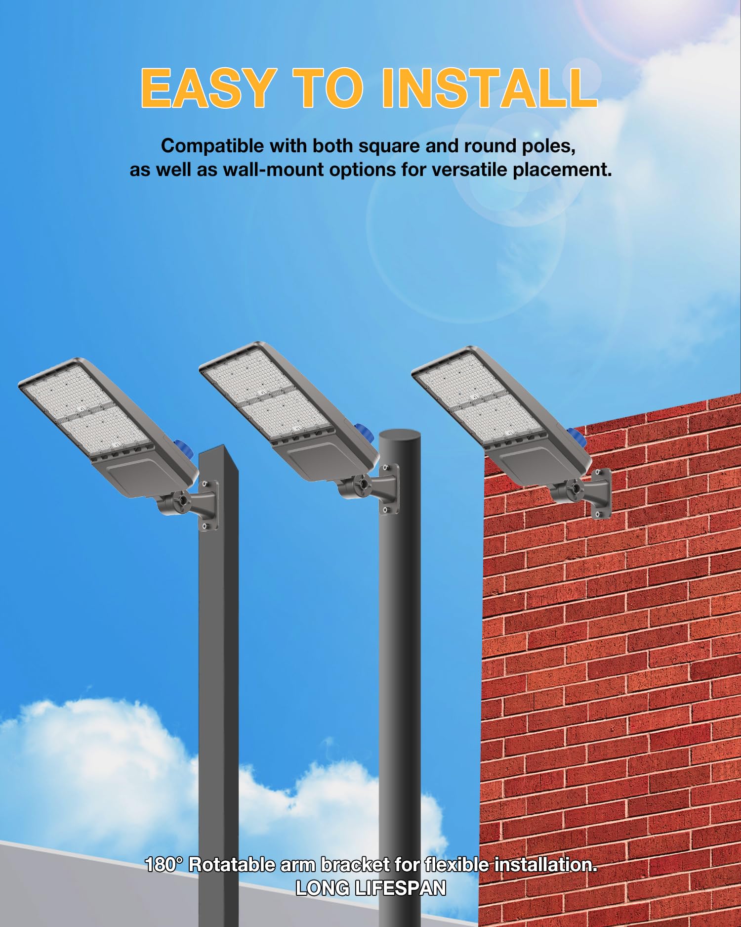 Jc-Lgl 400W Led Parking Lot Lights Led Shoebox Light 56000Lm 5000K Daylight  Ip65 Ul & Etl Certified 0-10V Dimmable  Commercial Outdoor Area Lighting For Parking Lots  Sports Stadiums  And Streets